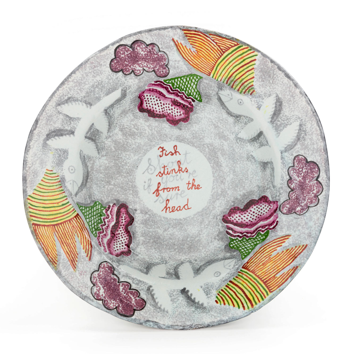 Fish stinks from the head (shout if you're sure), 10.3.2008Glazed ceramic stoneware5 x 26.5cm