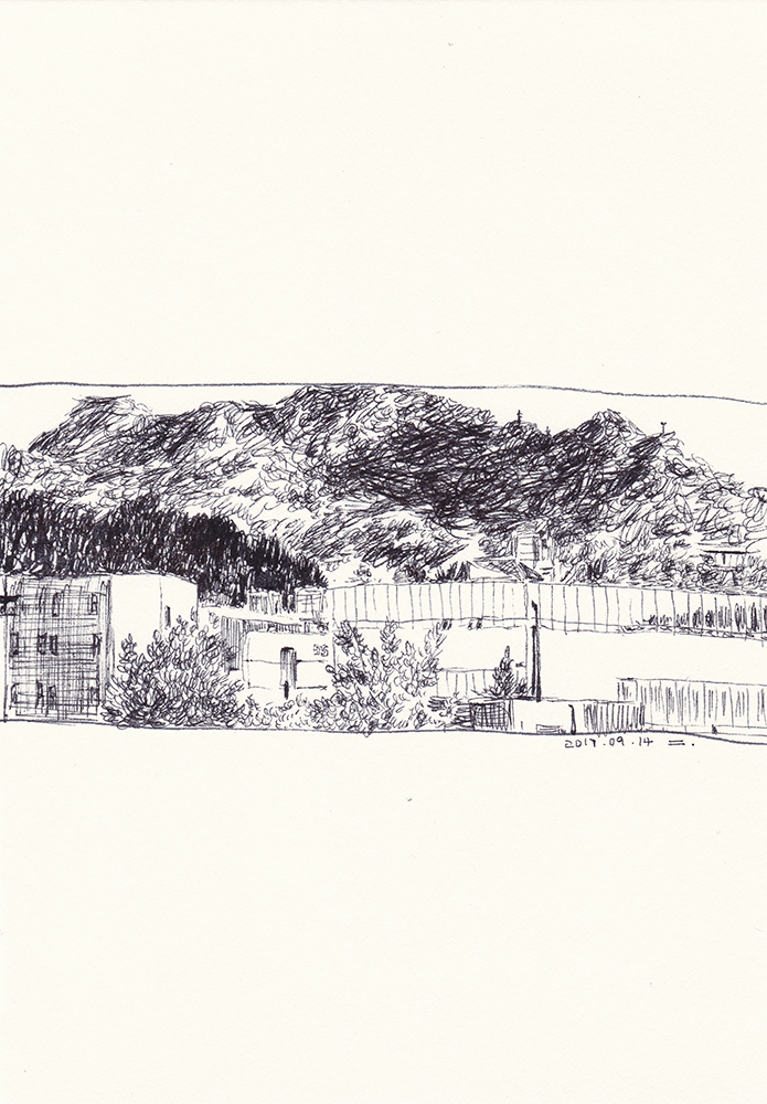 관악산, 2017, pen on paper, 21*14.8(cm)