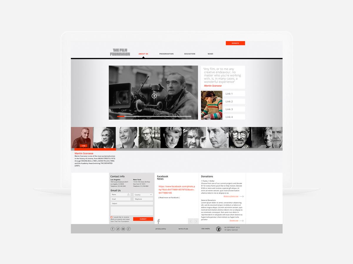 Martin Scorsese Film Foundation — Website Redesign
