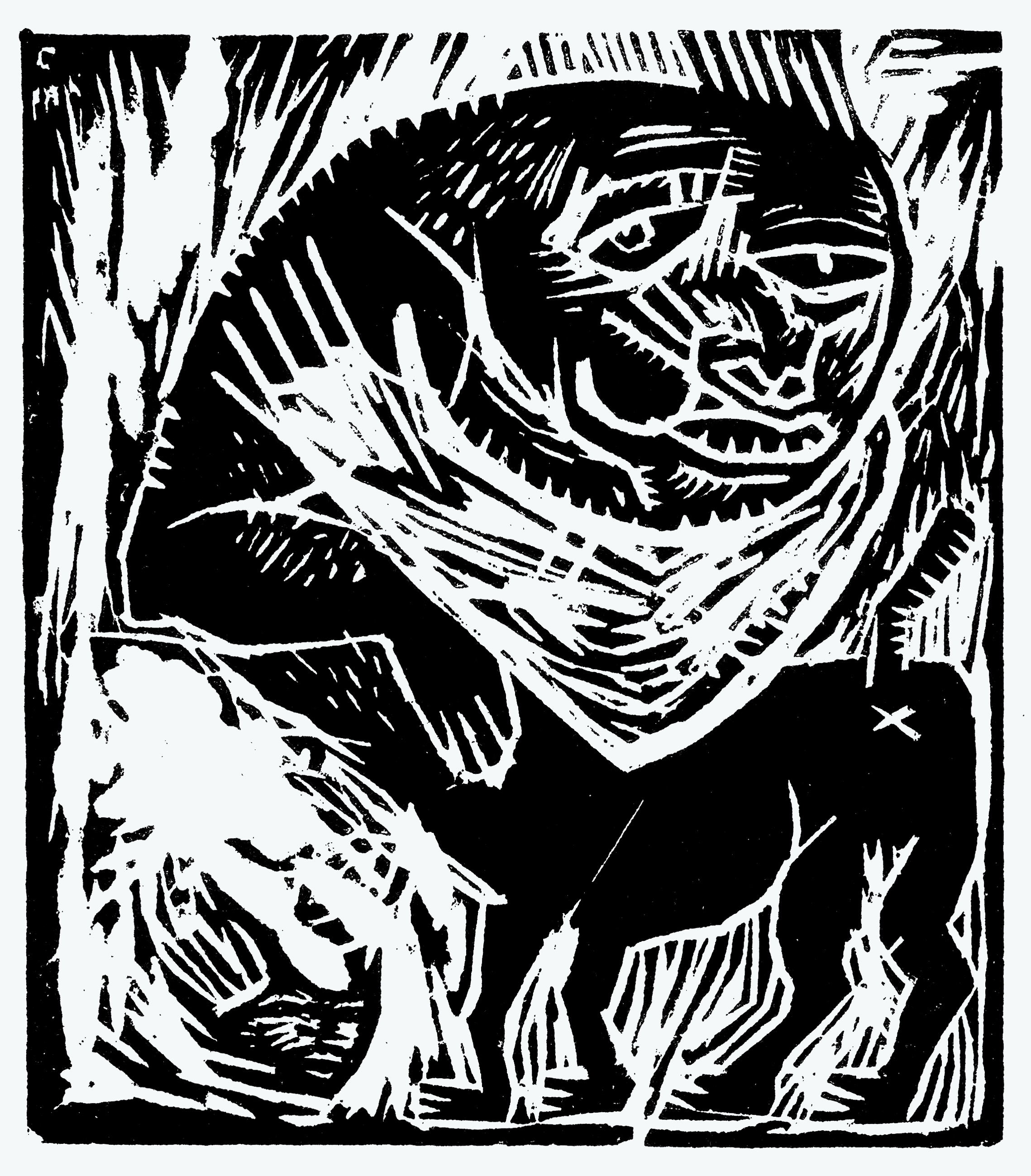 The Big Holewoodcut print on paper, edition of 10, 24x15cm, 2012