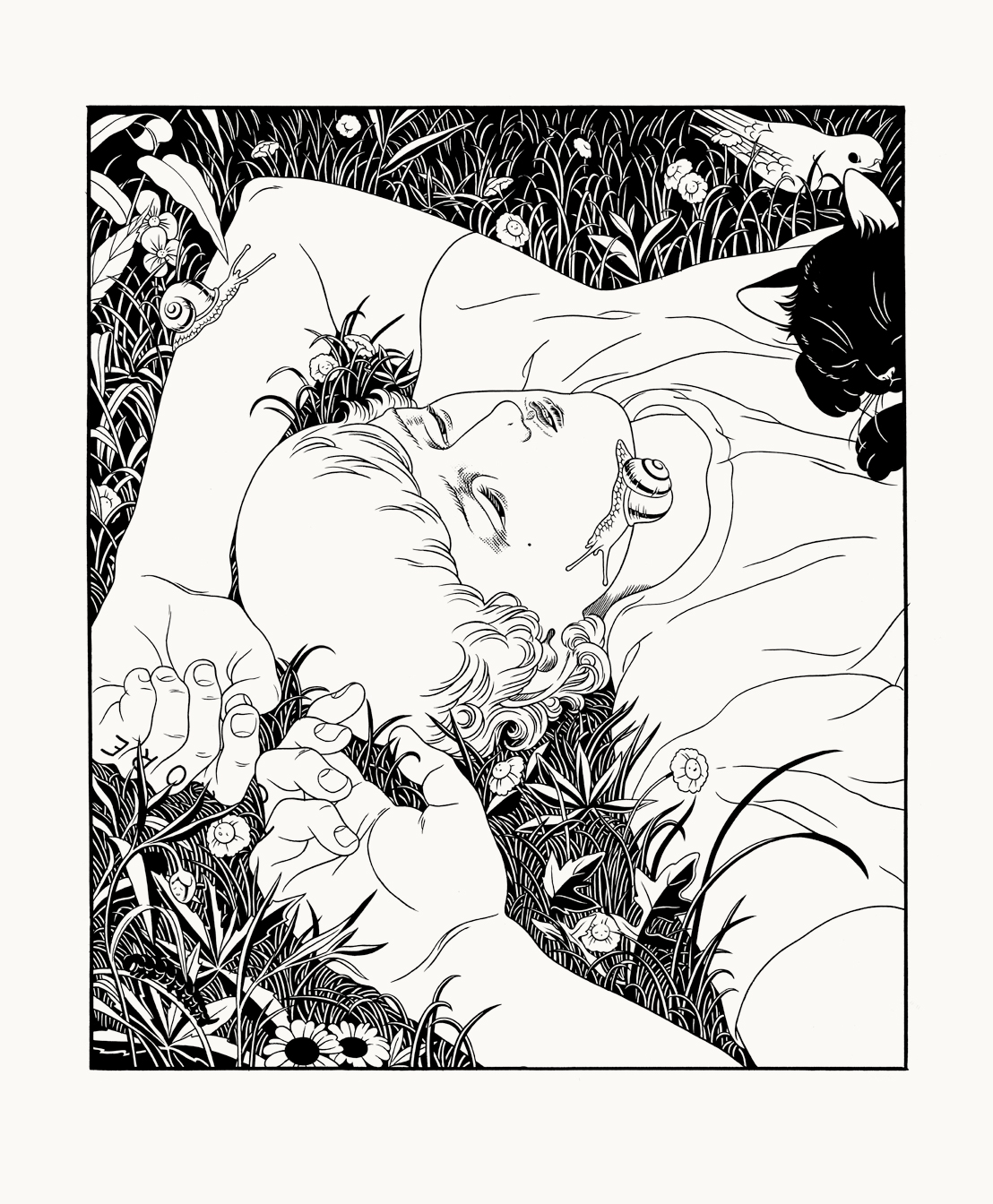 Illustration for Mads Ananda Lodahl's 'Soft Boys' book release, 2023