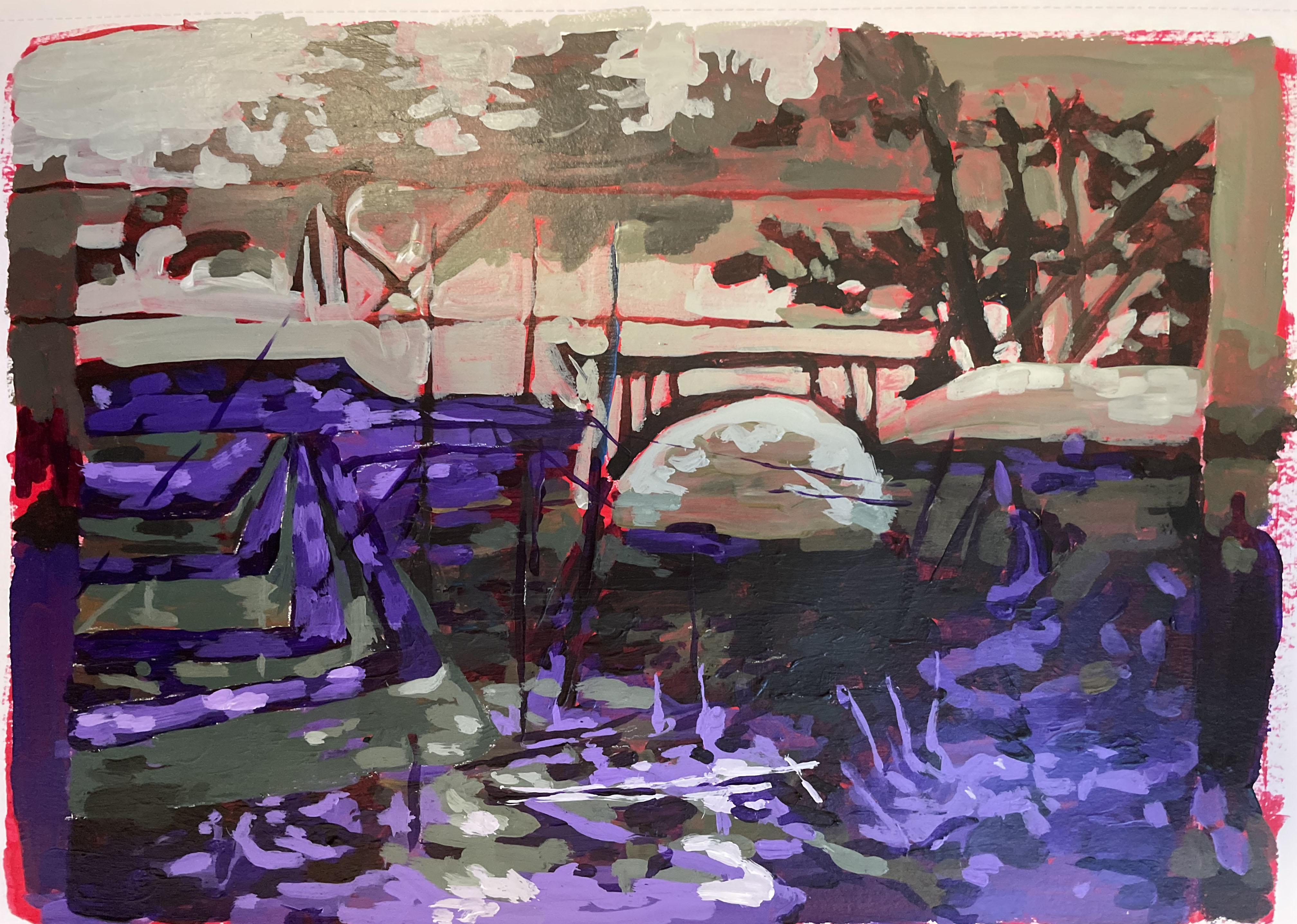 old with new or maybe the future, acrylic, 2022