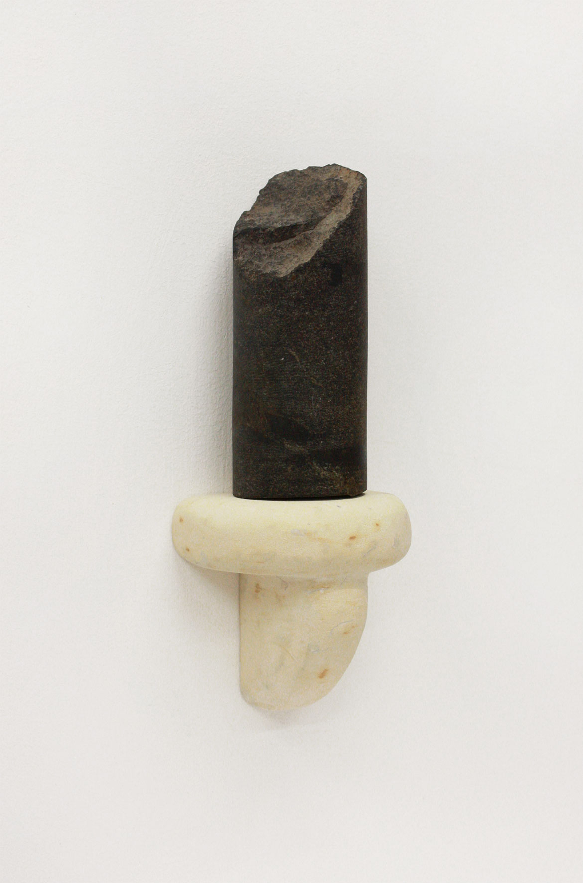 Bring back the giver, 2018  Black Tourmaline drill core sample from Wheal Jane, limestone 24 x 9 x 9 cm, 