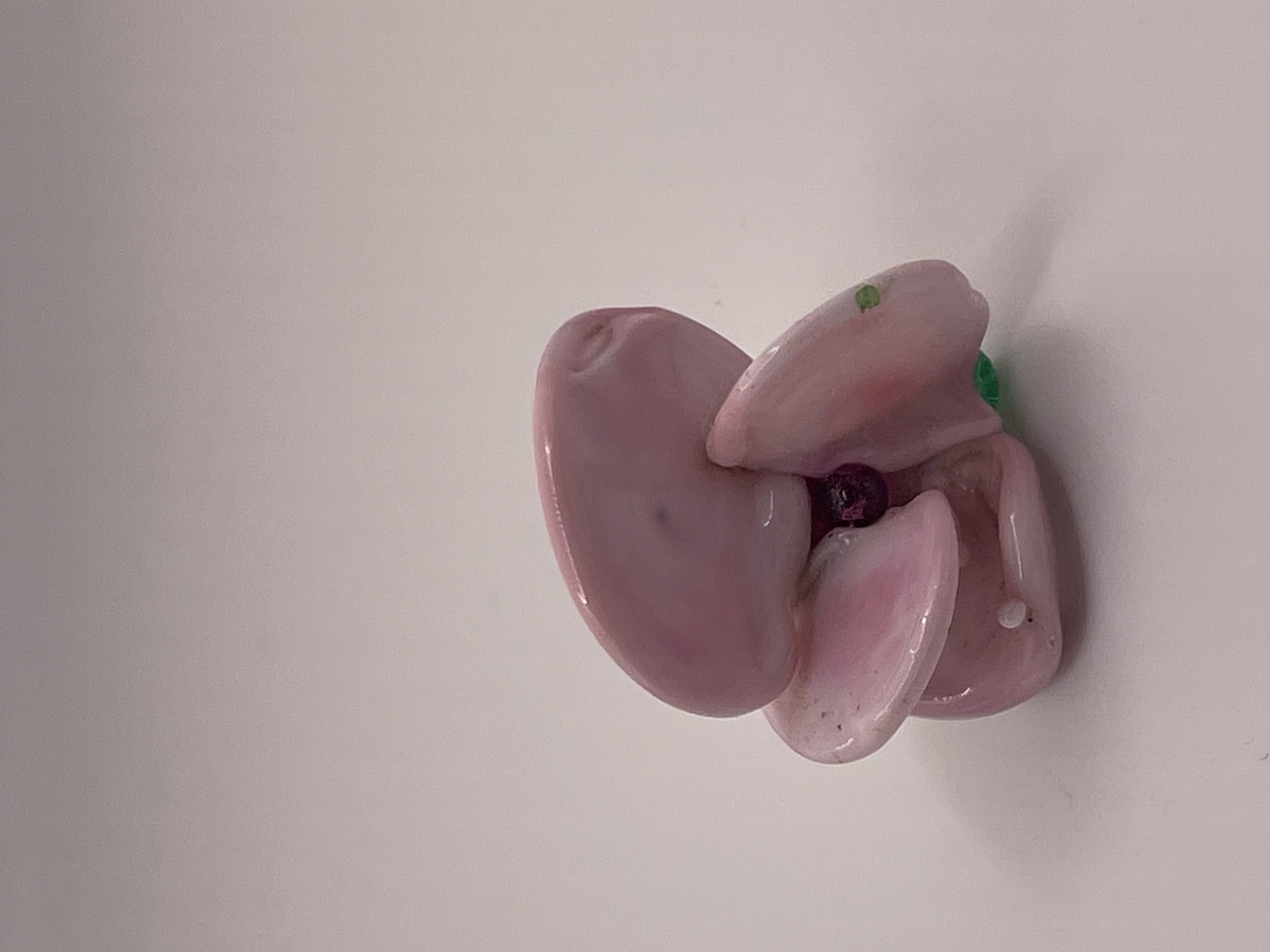 Flower Lapel Pin, Glass