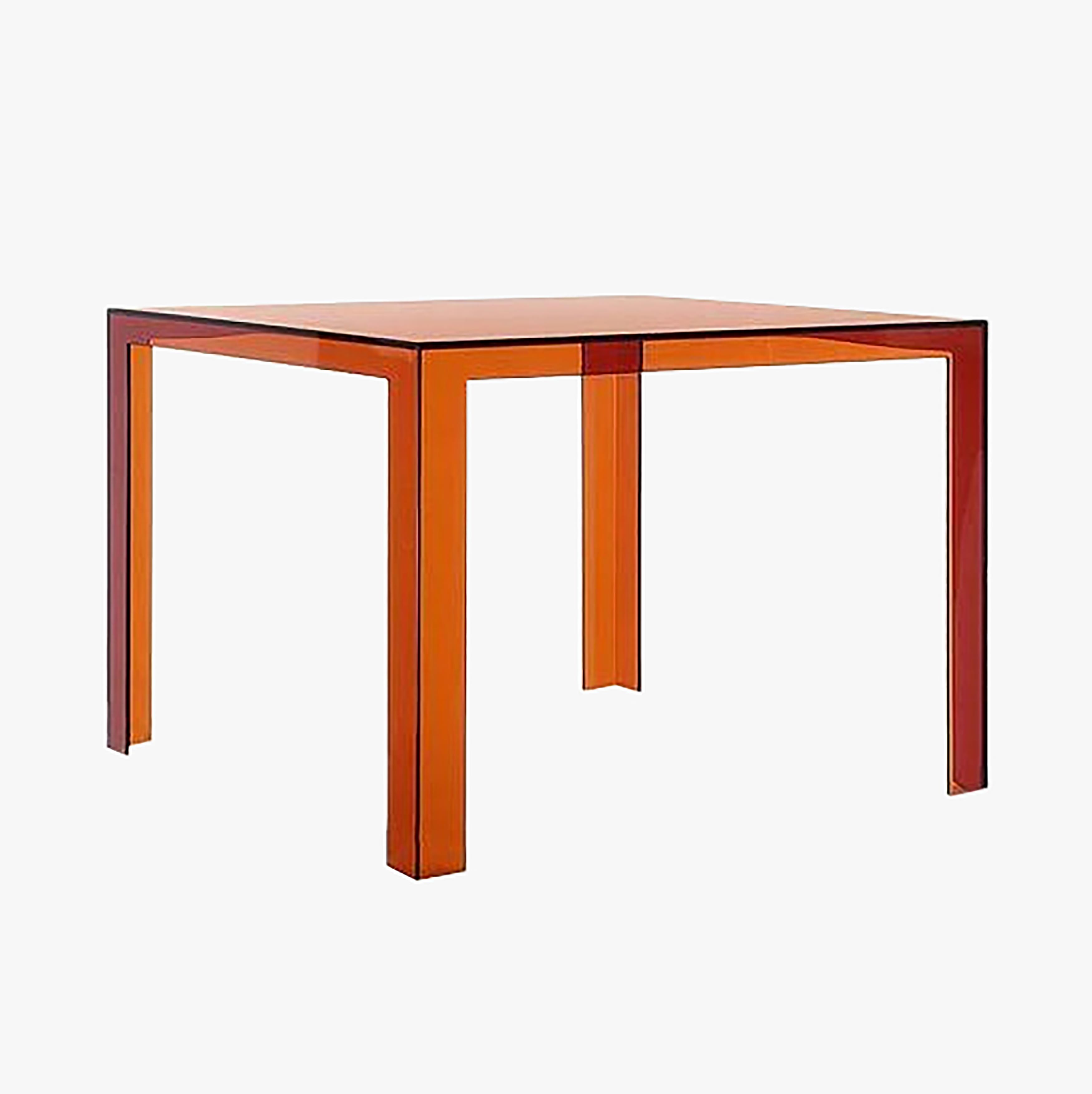 Invisible, 2012 Table in amber transparent Polycarbonate, 72 × 100 × 100 cm