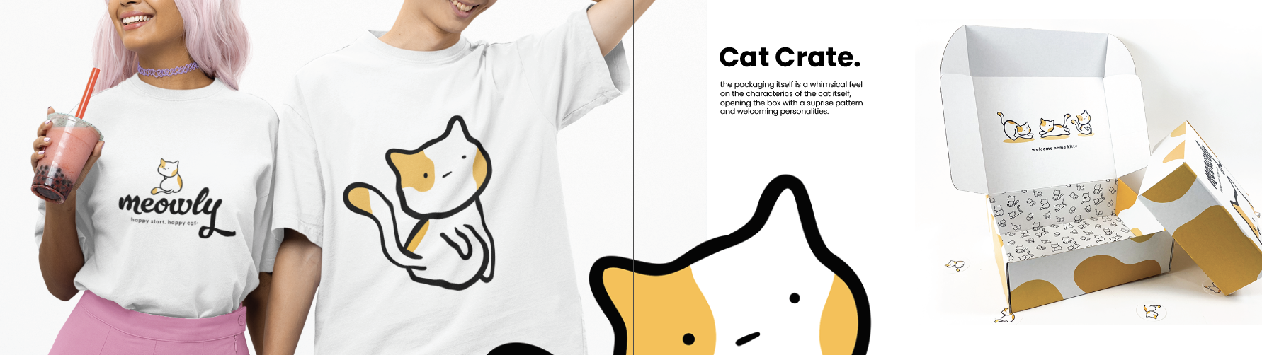 Meowly Merch + box prototype2023