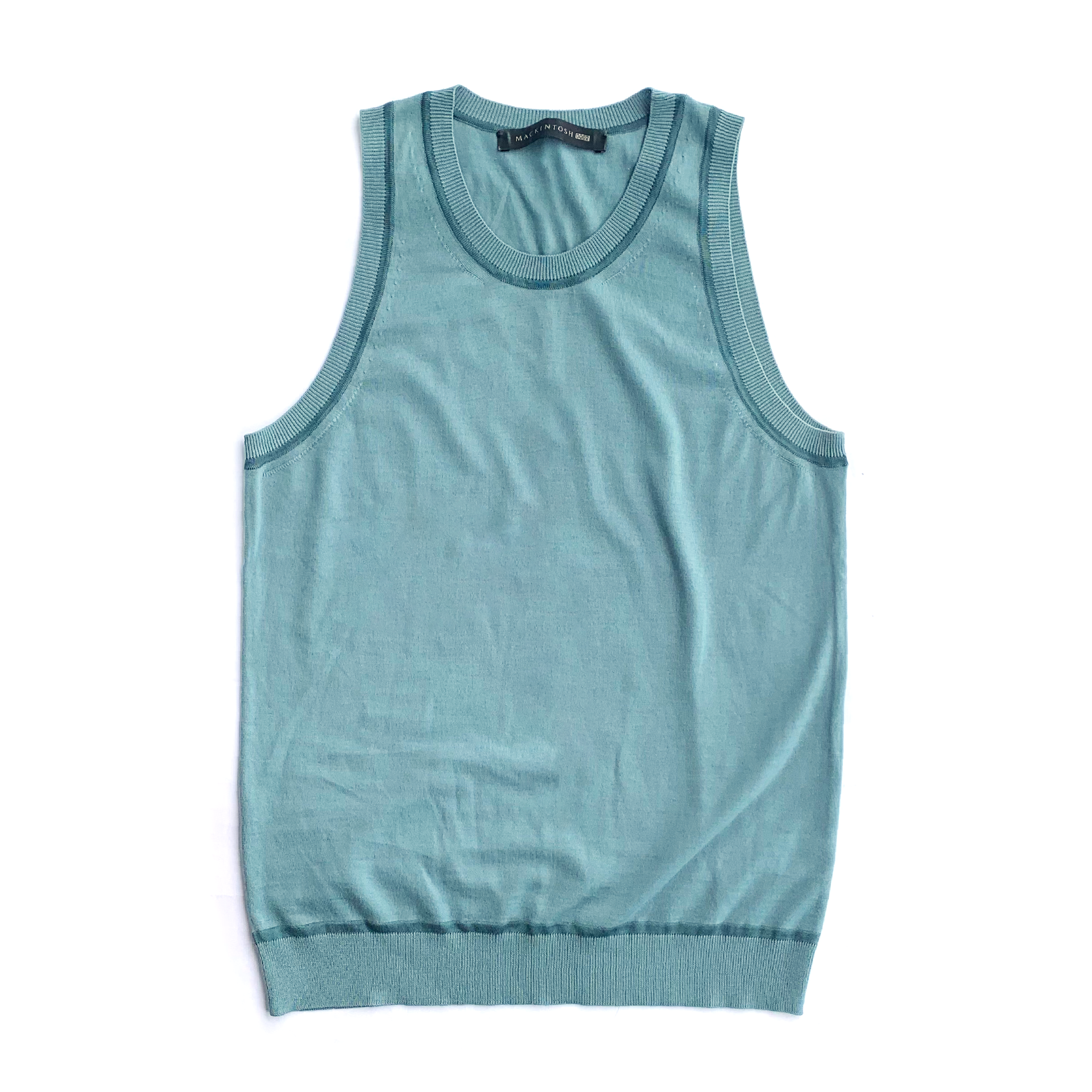 KIKO KOSTADINOV X MACKINTOSH 0002 CONTRAST STITCH VEST - SEA.LAM