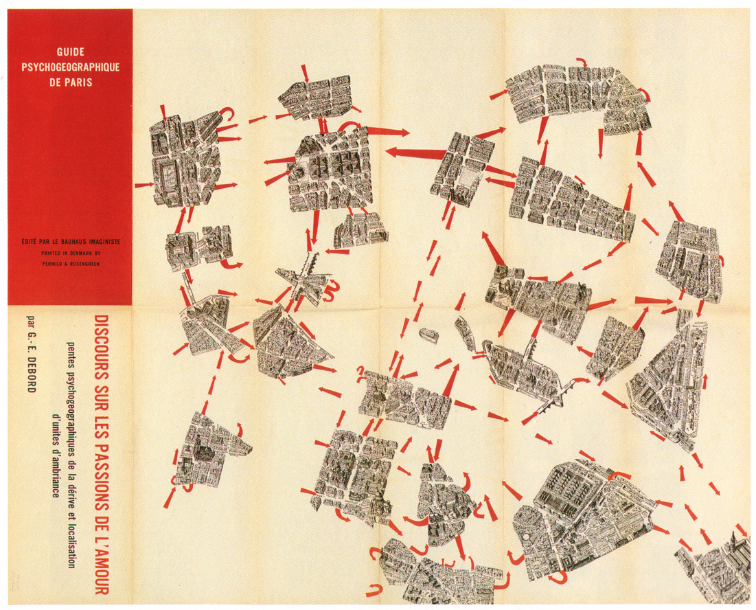 Fig. 18 — Guy Debord, "Guide Psychogéographique de Paris" Discours Sur Les Passions de L'amour, 1957)