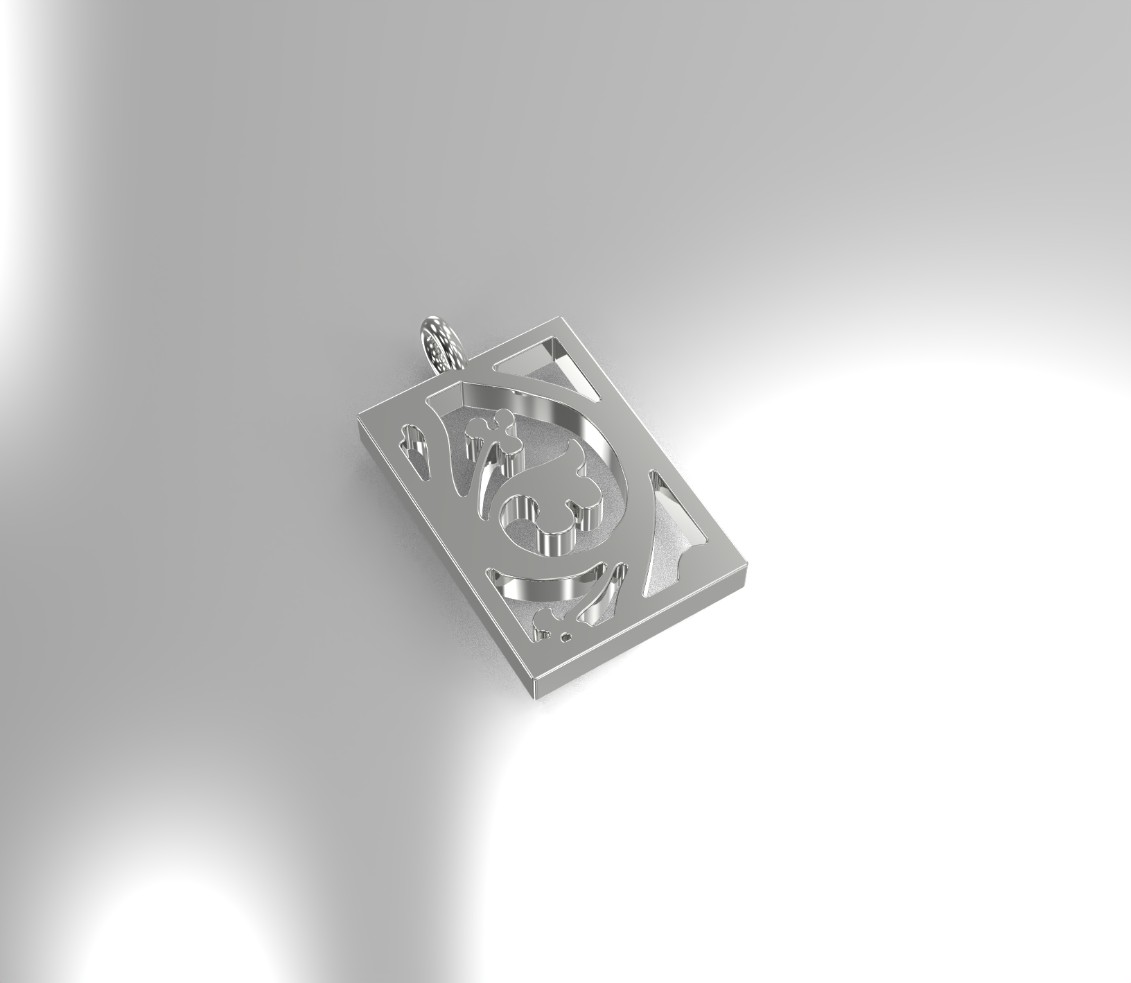 Art Deco Pendant, Sterling Silver, 15.84mm X 10.85mm