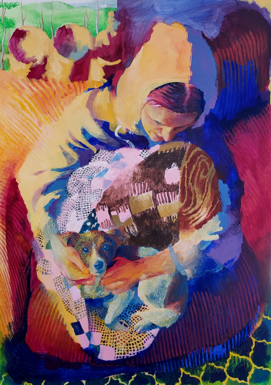 Edie Kat Spearsoil on panel2021