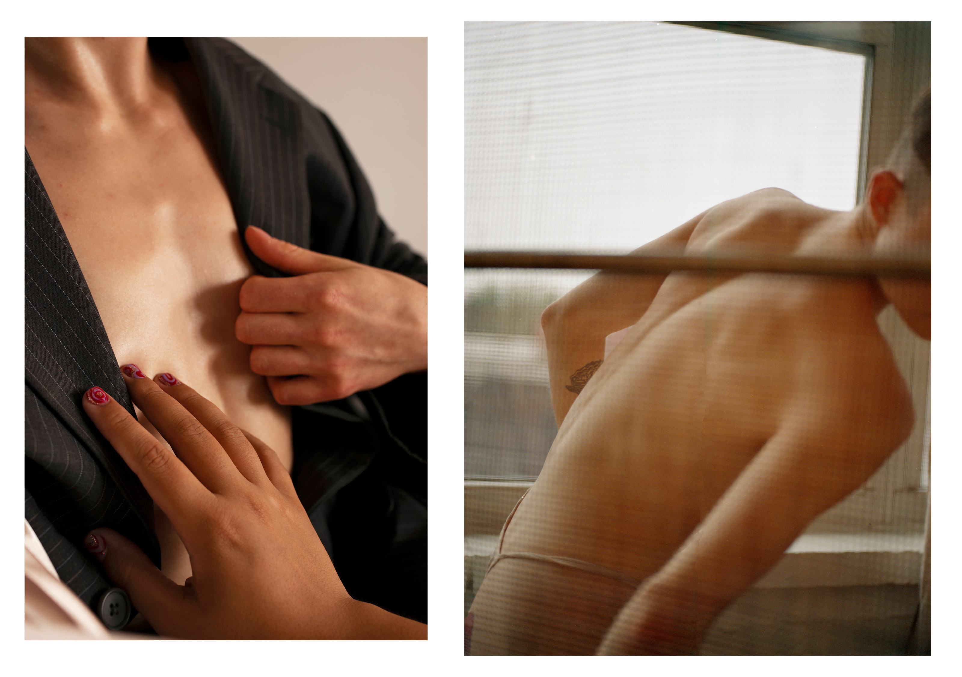 Identity & Intimacy Stock Photos by J Houston; Photographer Assistant: Sophie Schwartz Make up artist: Karol Rodriguez Hair Stylist: Chika Nishiyama of 87 Artists Hair Assistant: Jasmine Kim Clothing Stylist: Dominick Barcelona of the Canvas Agency Clothing Stylist Assistant: Tevin Consiglio Models: Laith Ayogu, Jackie Zeller, Aleem Hurst