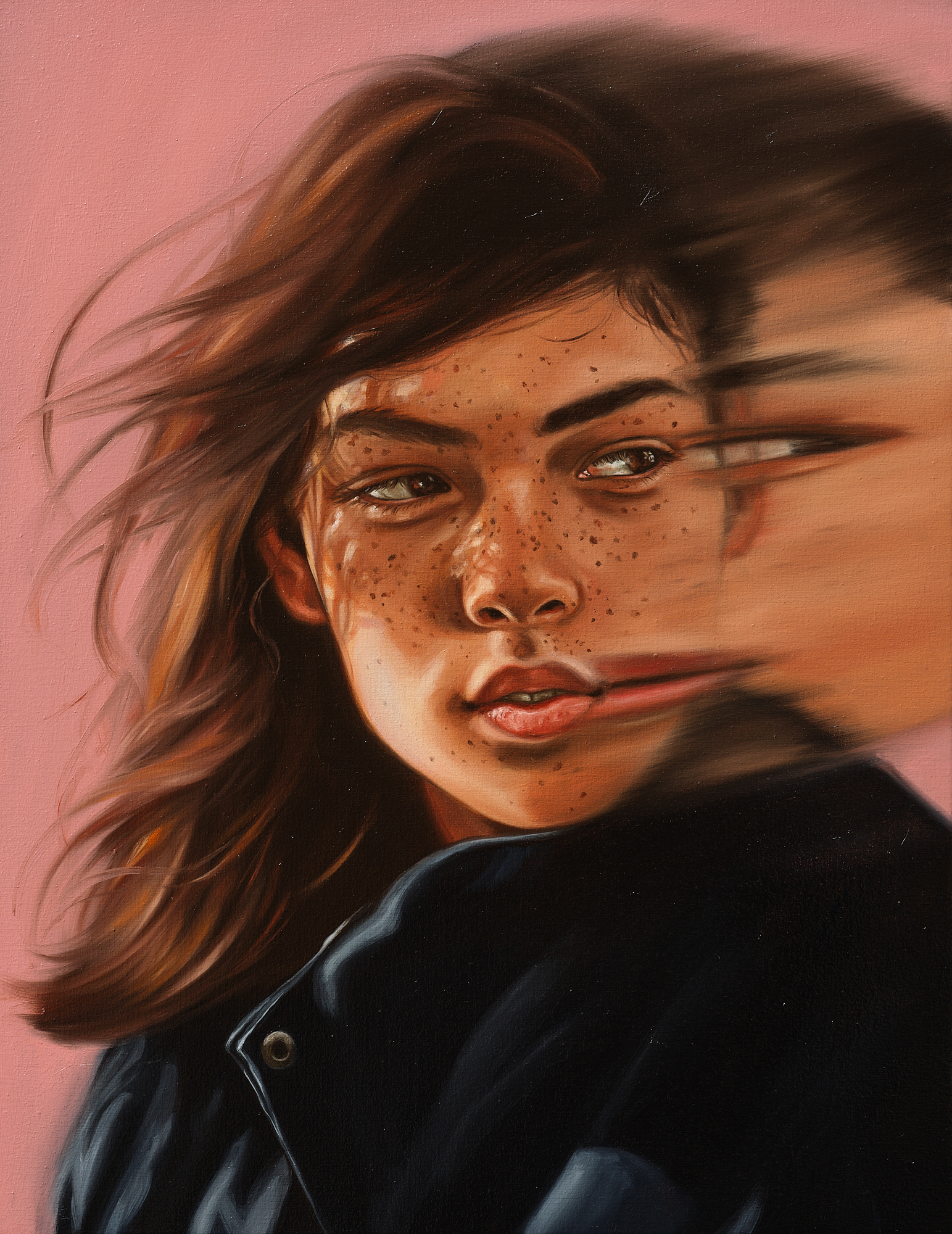 Katie Checks, Oil on Canvas, 350 x 450mm, 2023