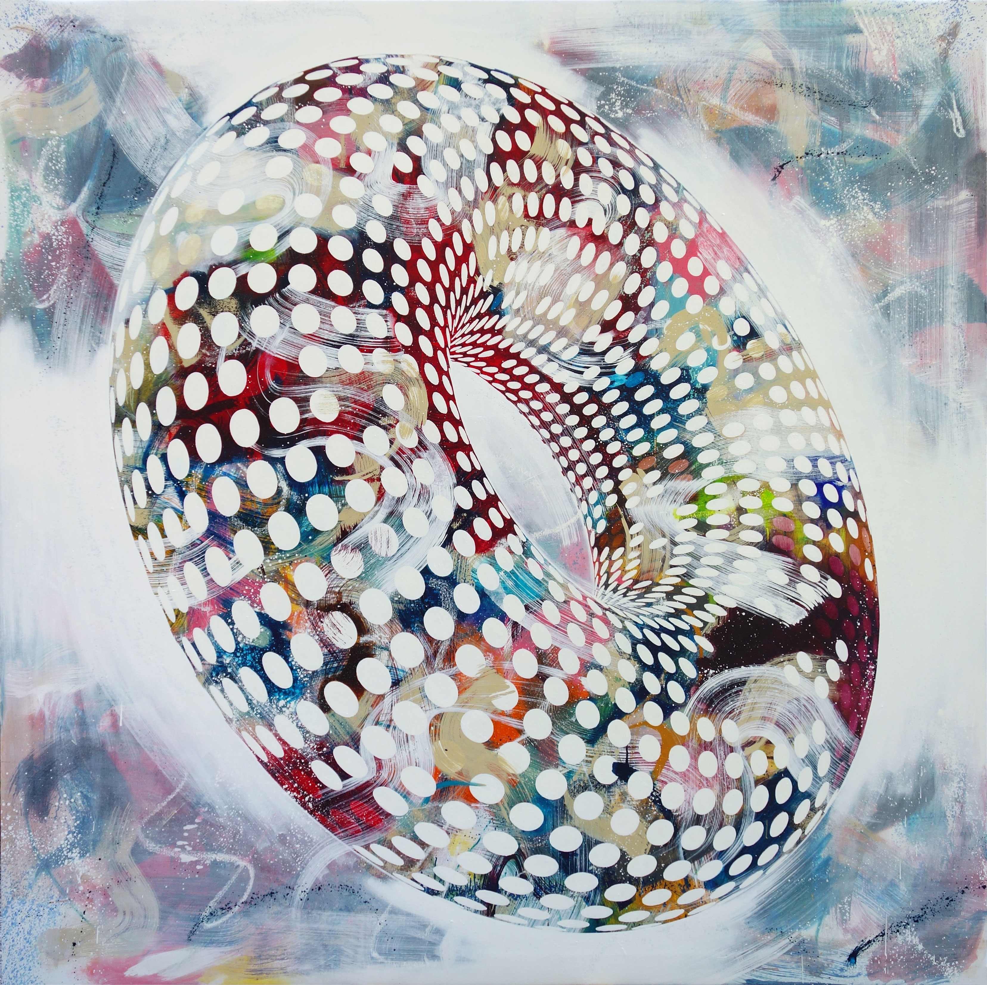 Ring #16, 2017. Oil on canvas. 200x200 cm