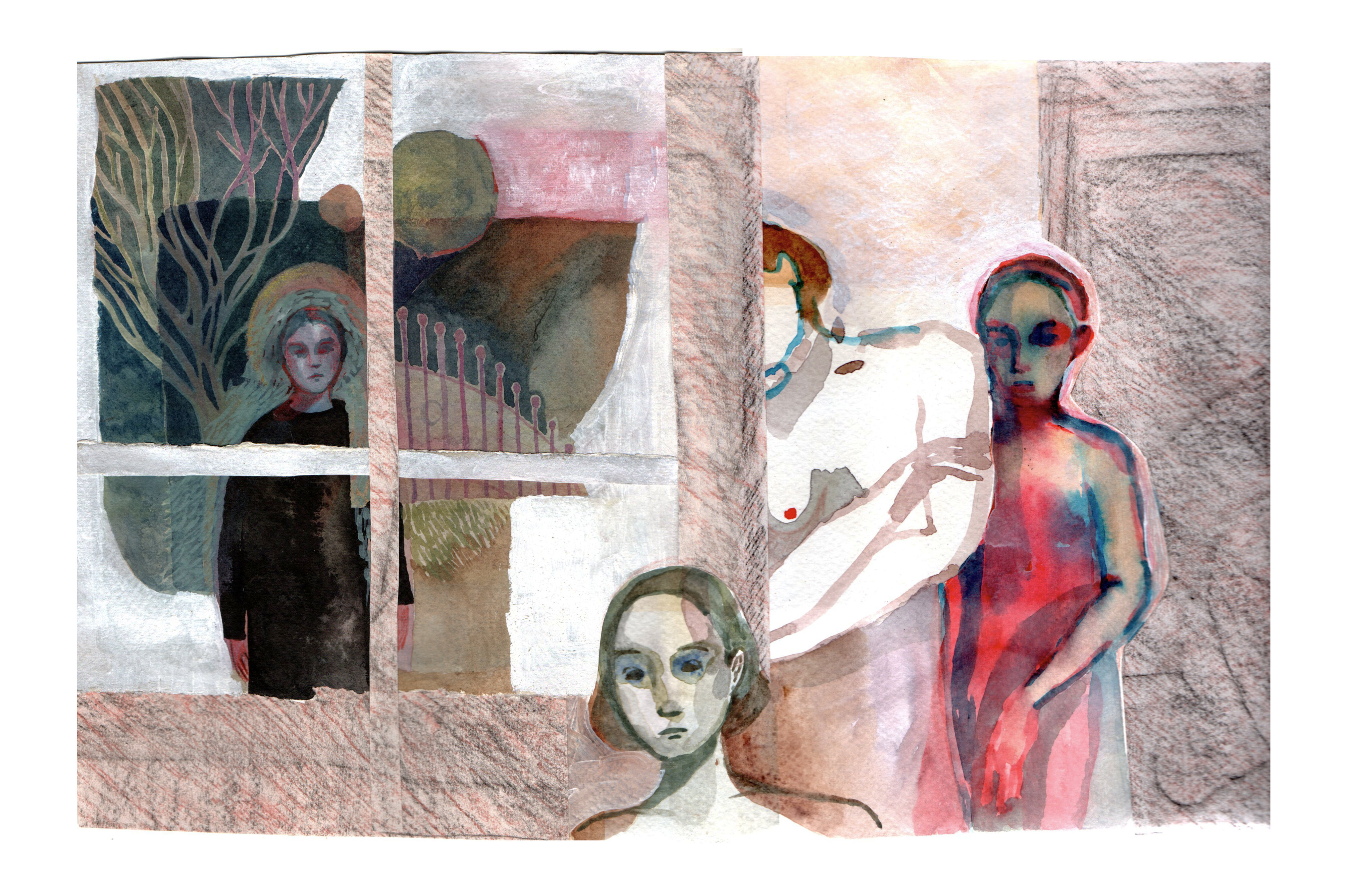 The strangers, collage, 2022 - Longlisted for the Waverton Prize 2022