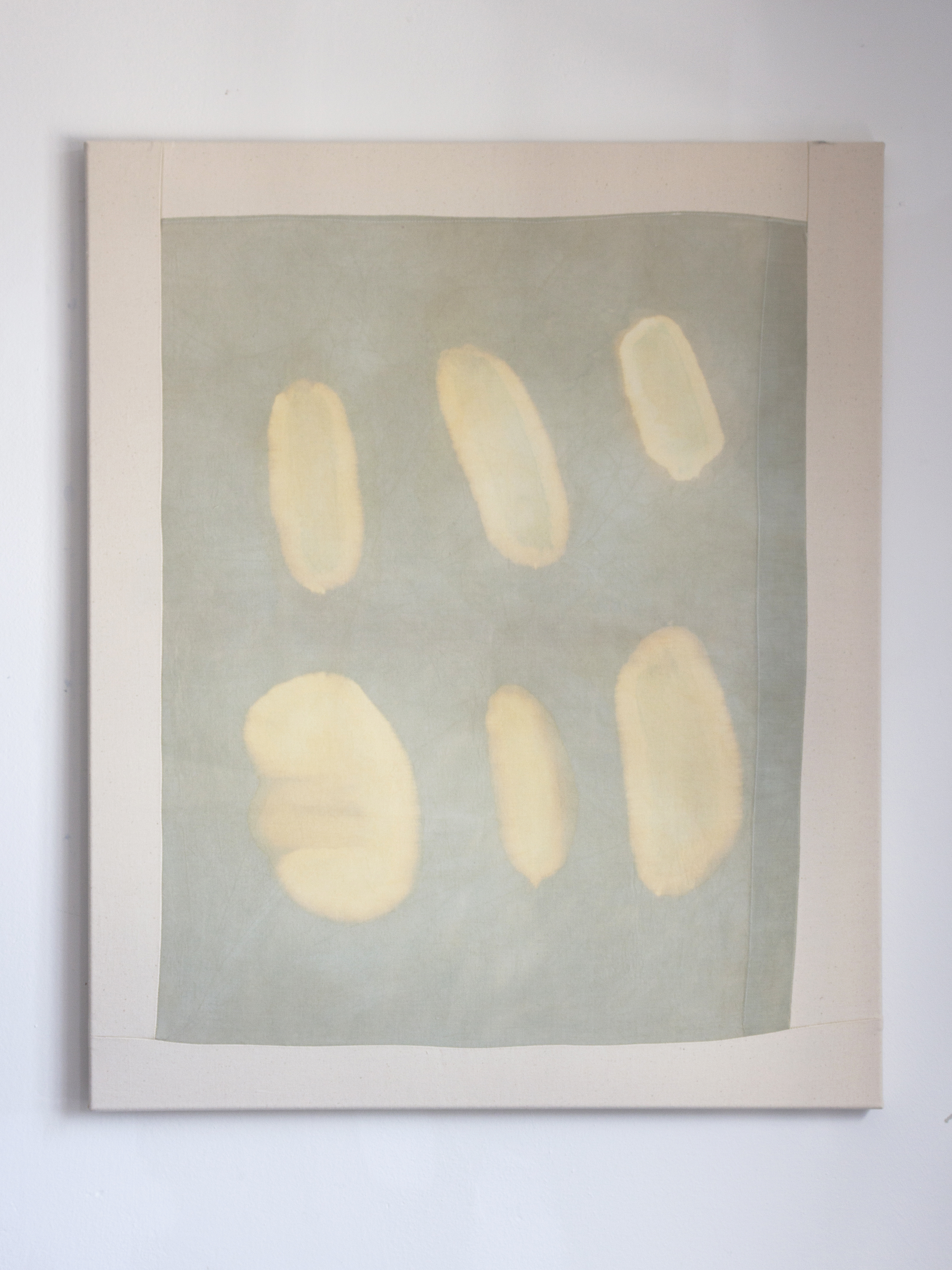 Moon Phases (2022)  Dye and bleach on cotton textile85x70cm