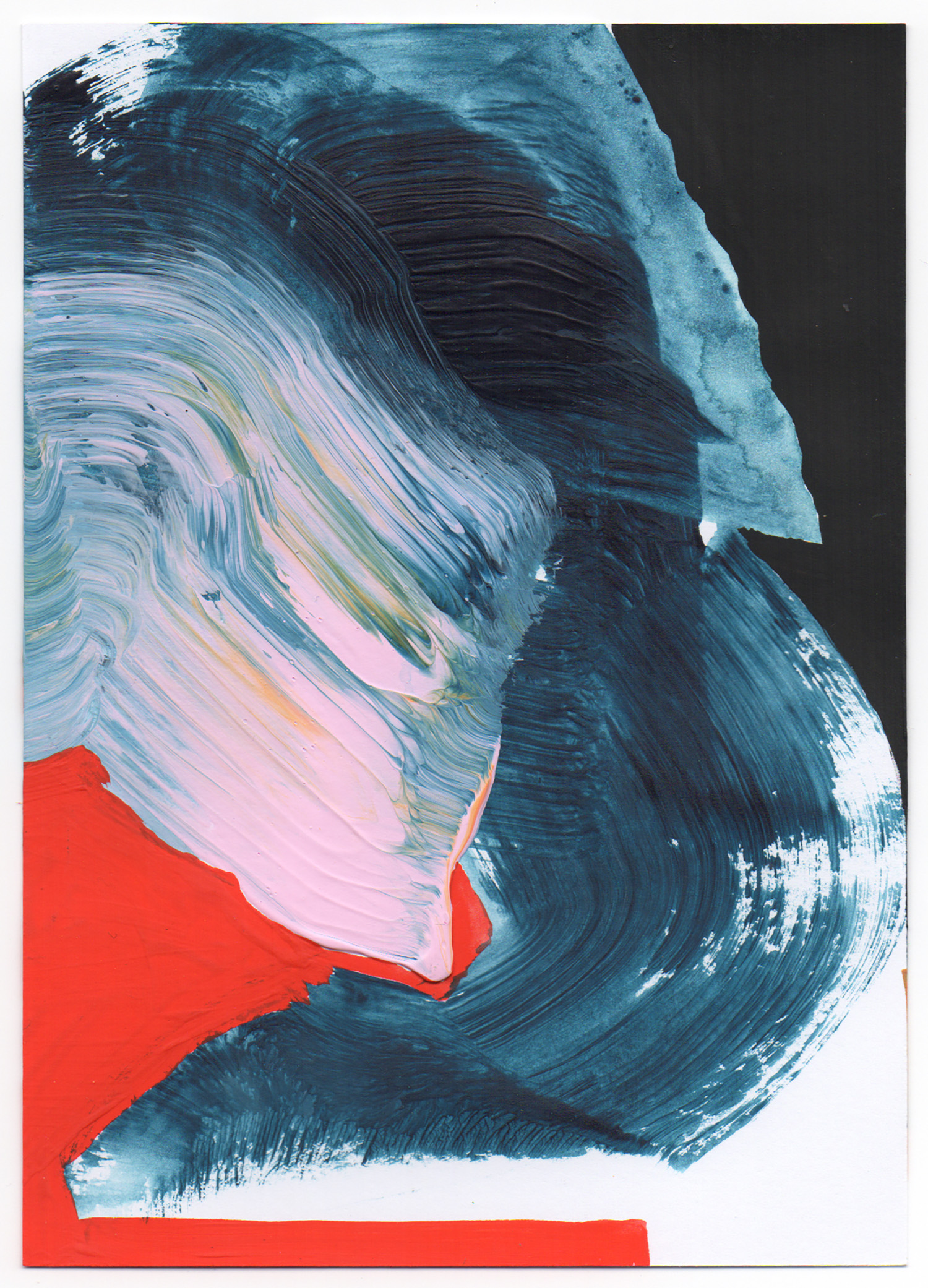 Untitled 341, 2017, Acrylic on paper, 14.8x10.5cm