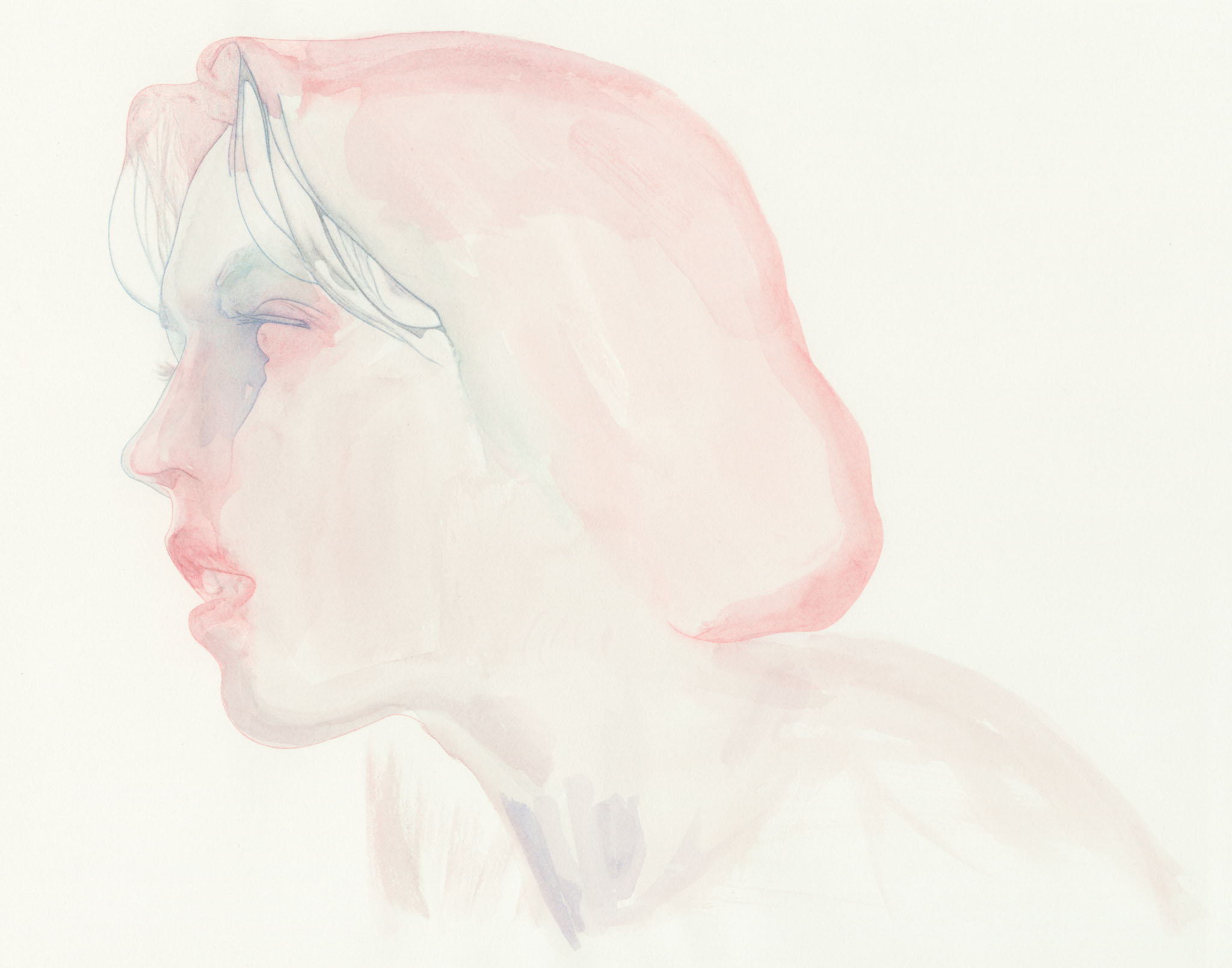 Anna (2) 11x14 colored pencil and watercolor on paper 2017