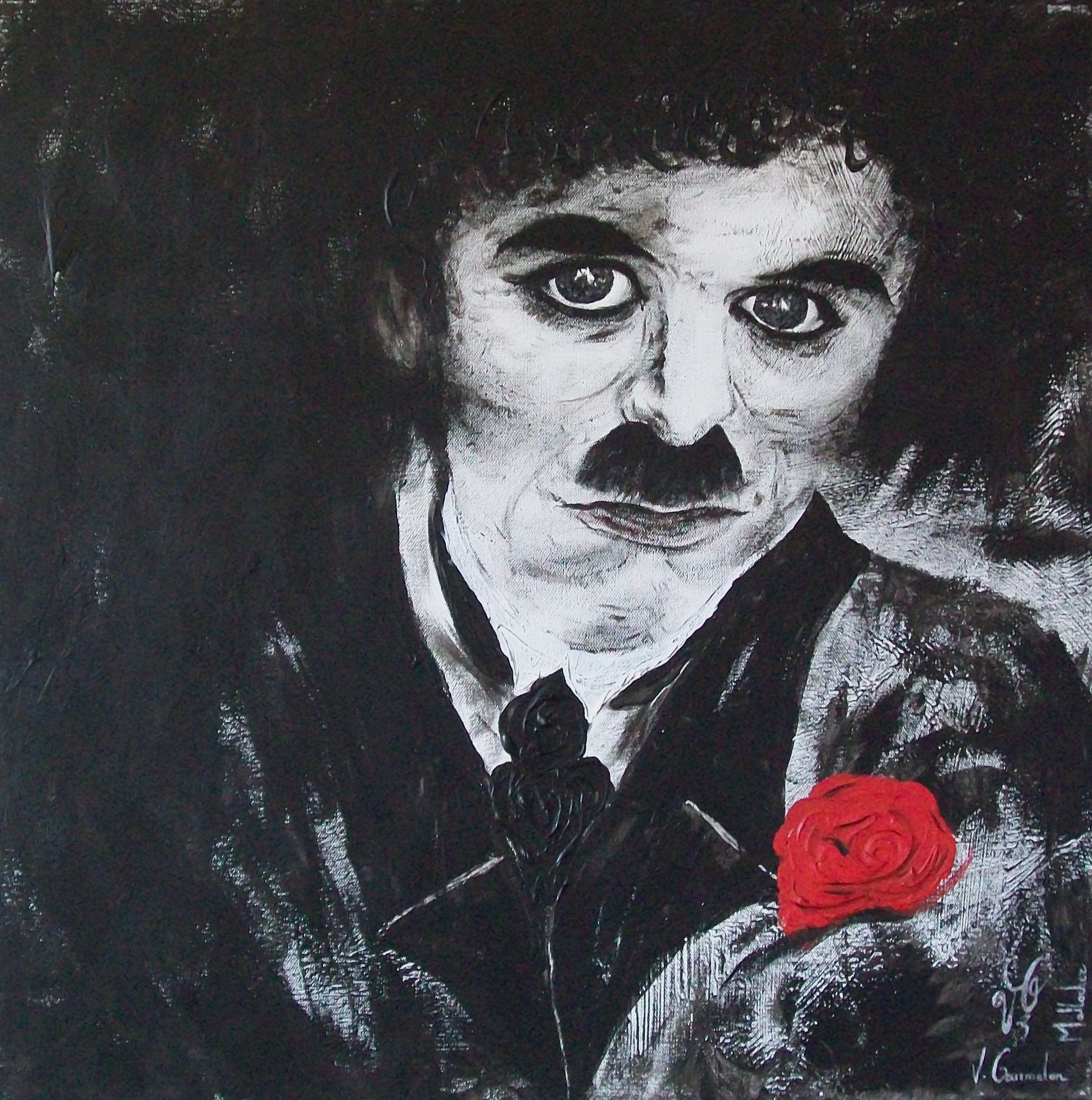  "Un homme" (60x60) Techniques mixtes sur toile 