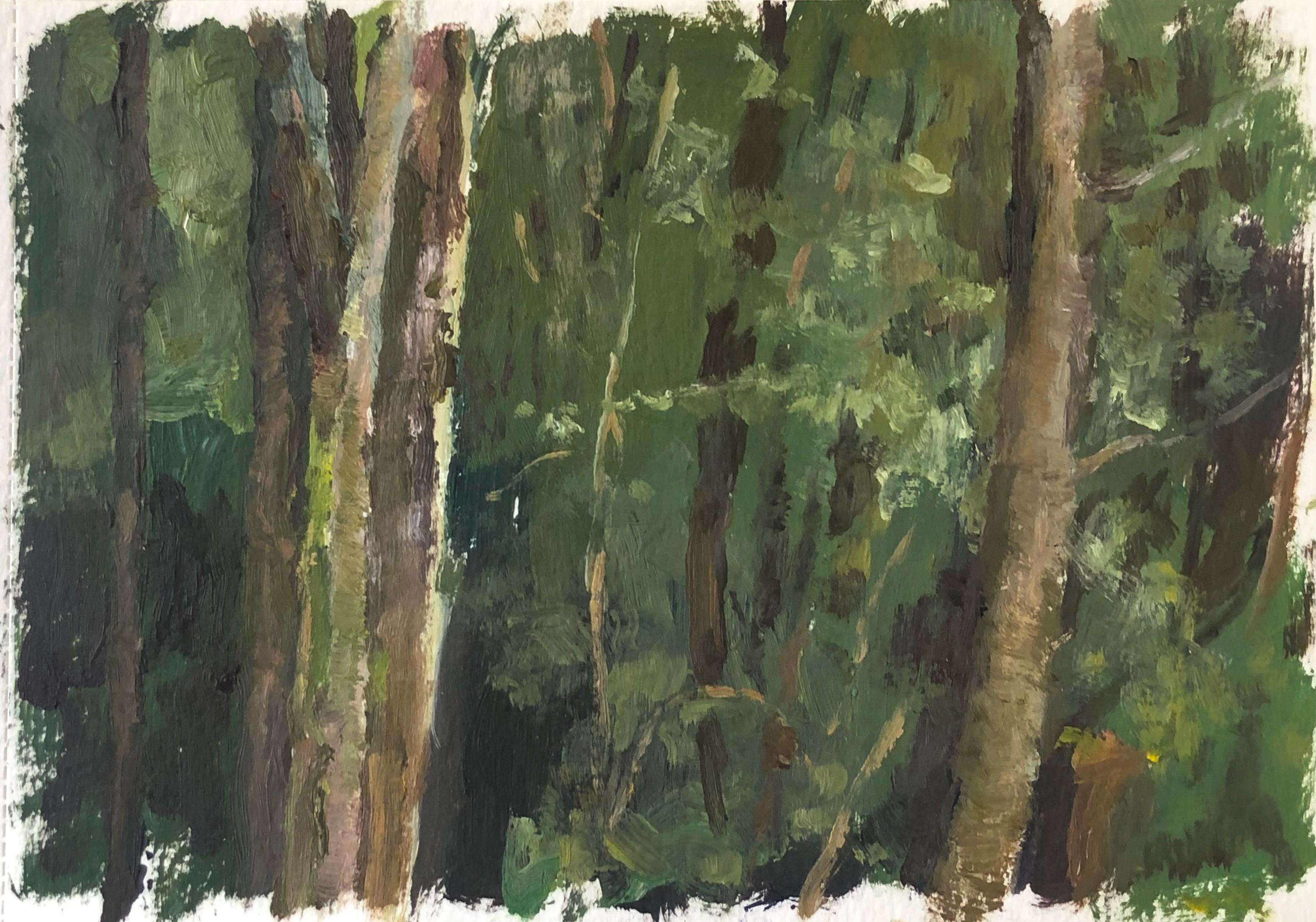 Bosque - 15x21 cm - óleo sobre papel - $150.000