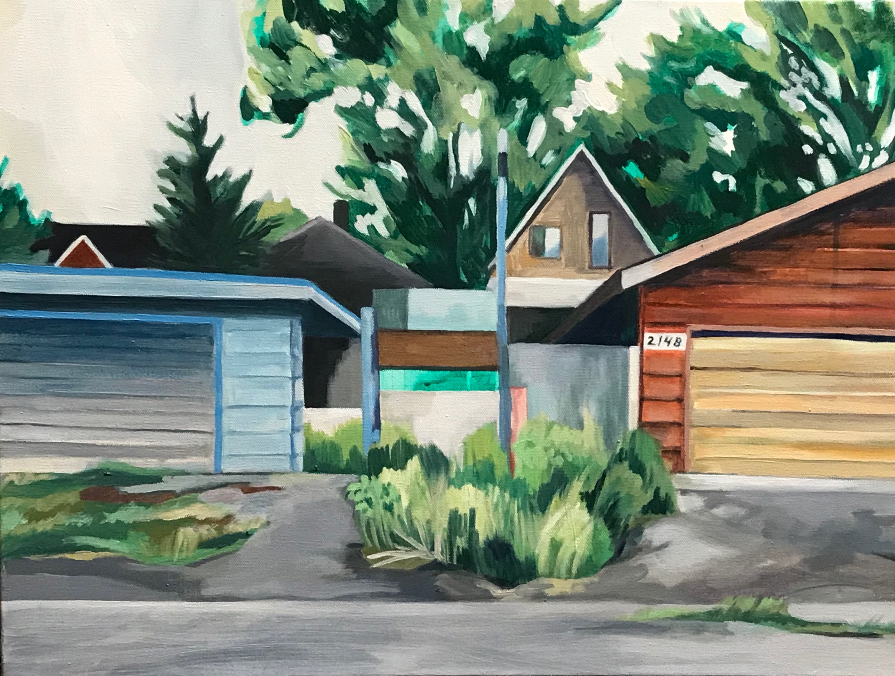 Alley Notes Oil on canvas. 24x30. 2018
