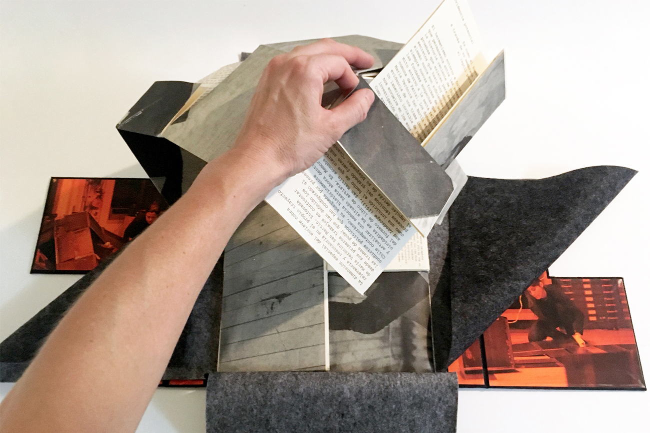 María Verónica San MartínDignidad, 2019Artist's book with original lithograph prints, photograph, exhibition catalogs and handmade gilding box27.94 x 27.94 cm
