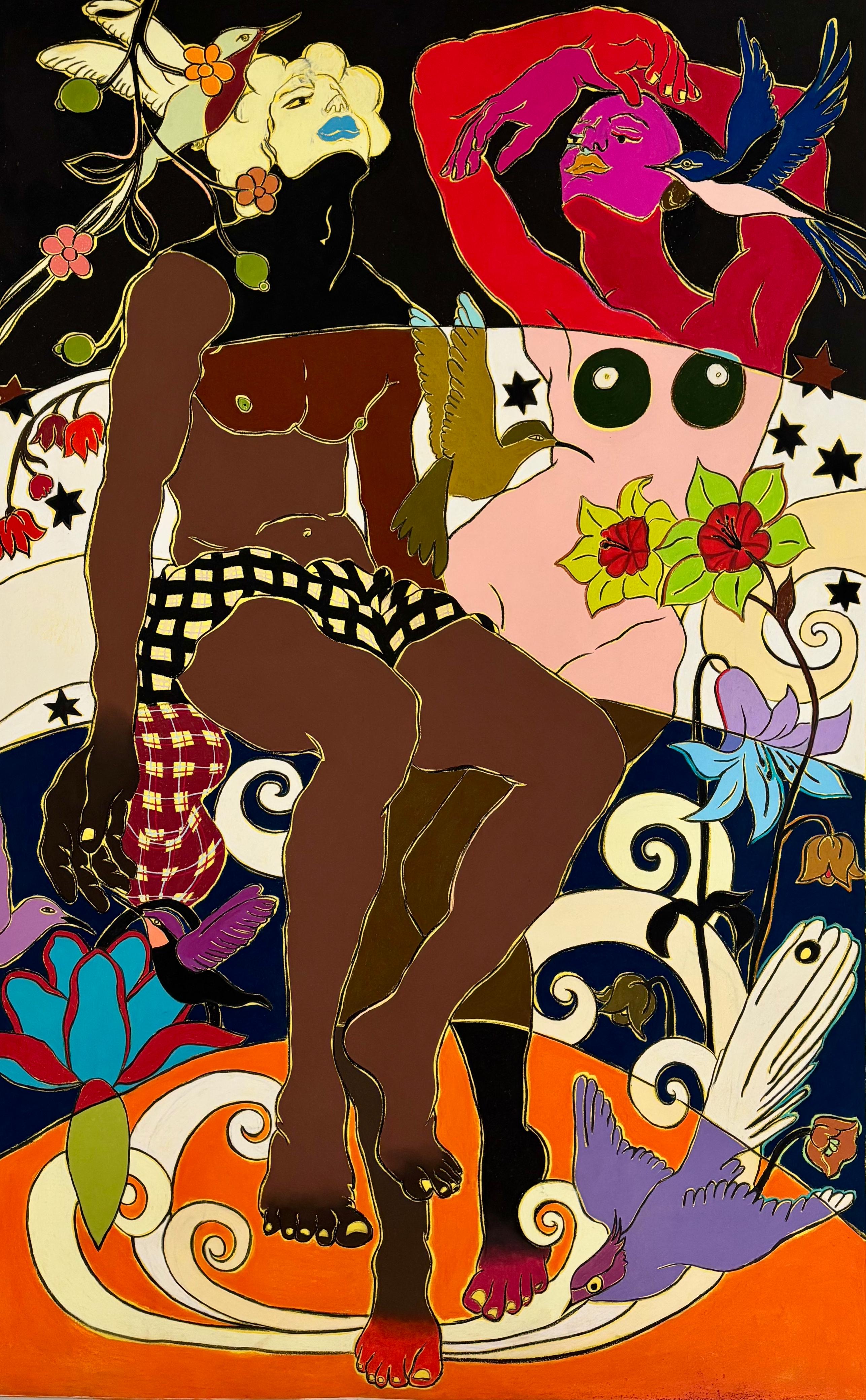 Sin t&iacute;tuloTiza pastel sobre papel montado en lienzo220 x 140 cm2026(No disponible)