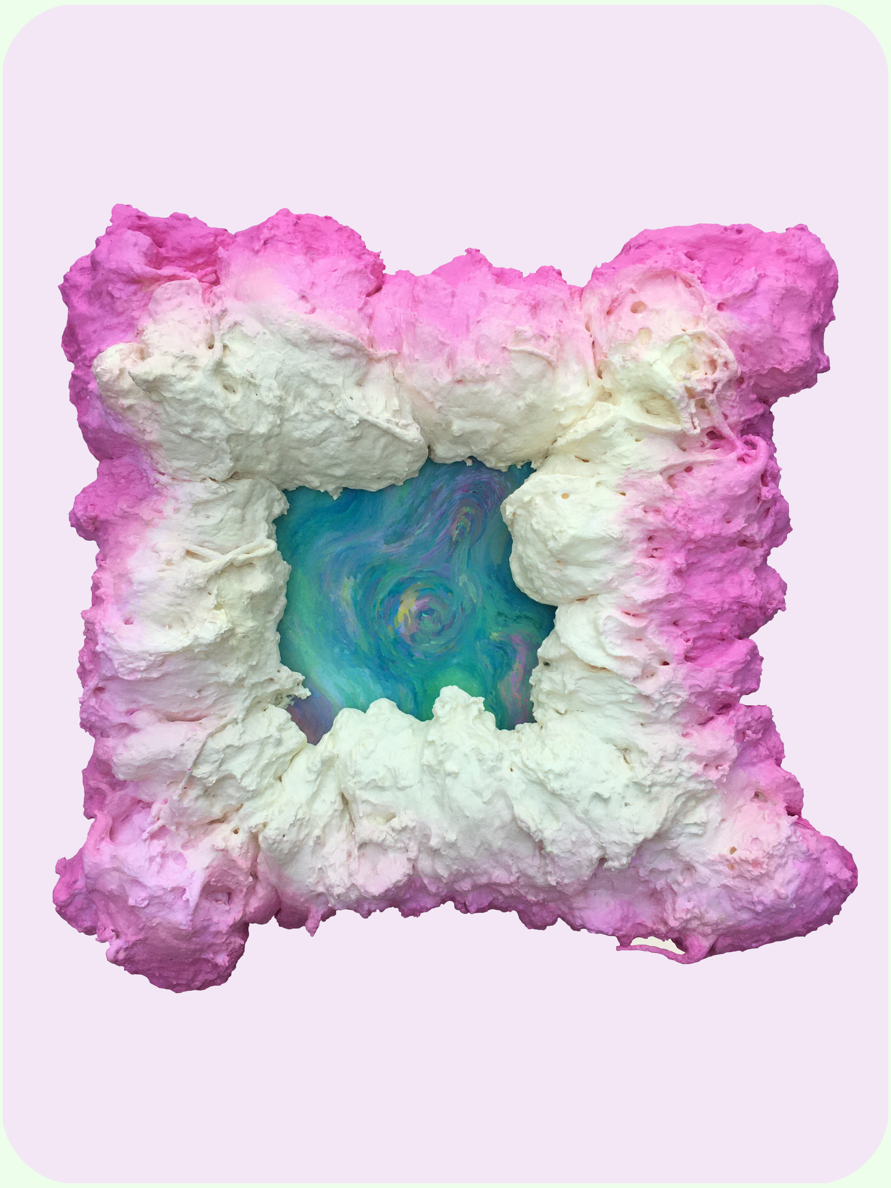 The Dreamscape Experiment II  (37.2 x 35.9cm)    [acrylic & expanding foam on MDF]