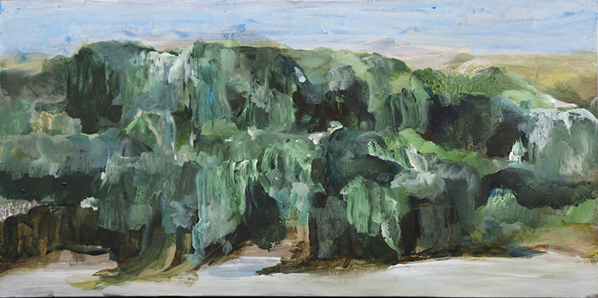 way to ( ) acrylic, gouache on paper 2017