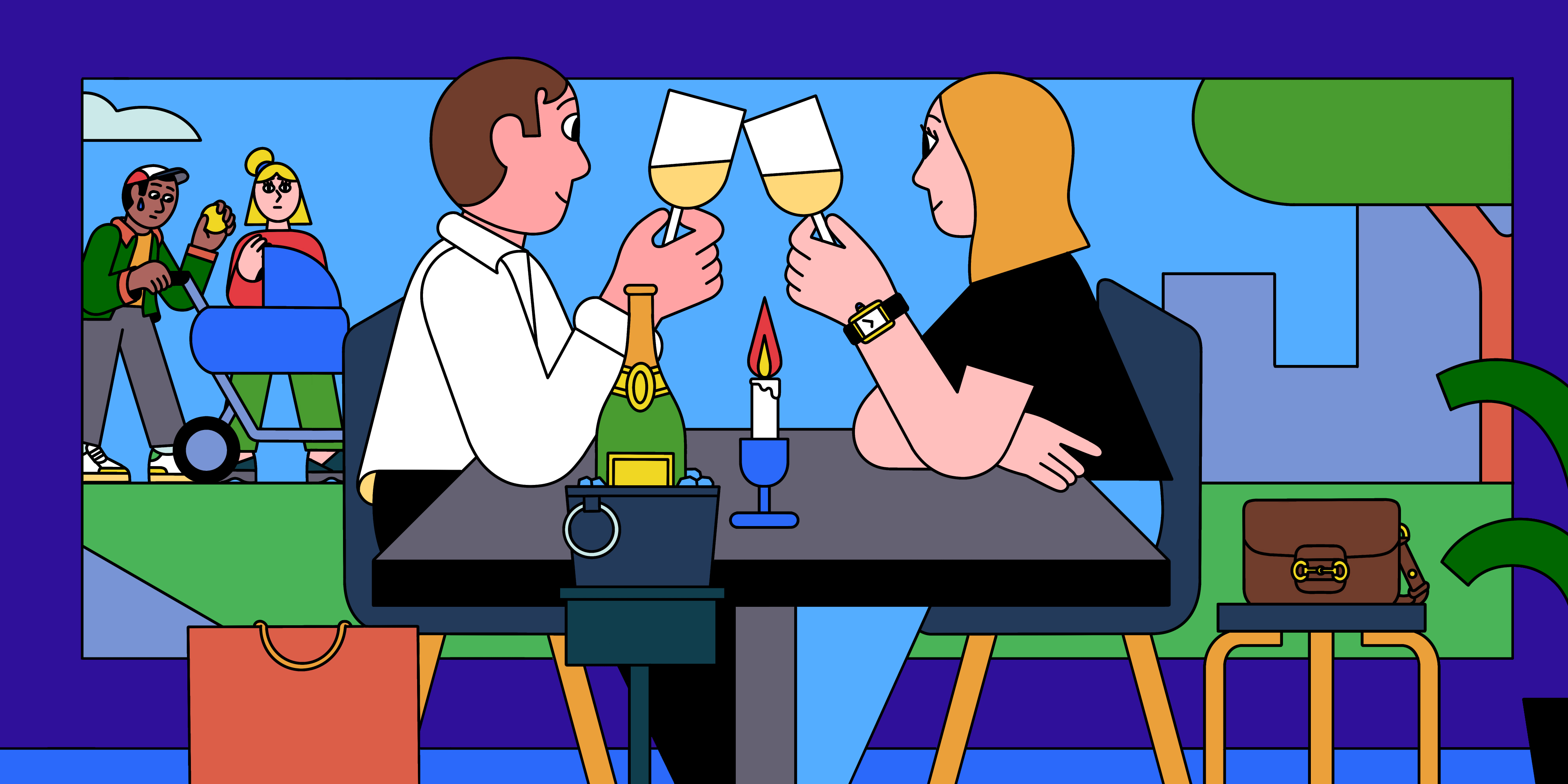 The sweet, sweet life of America's DINKs - Illustration by Andrea Chronopoulos