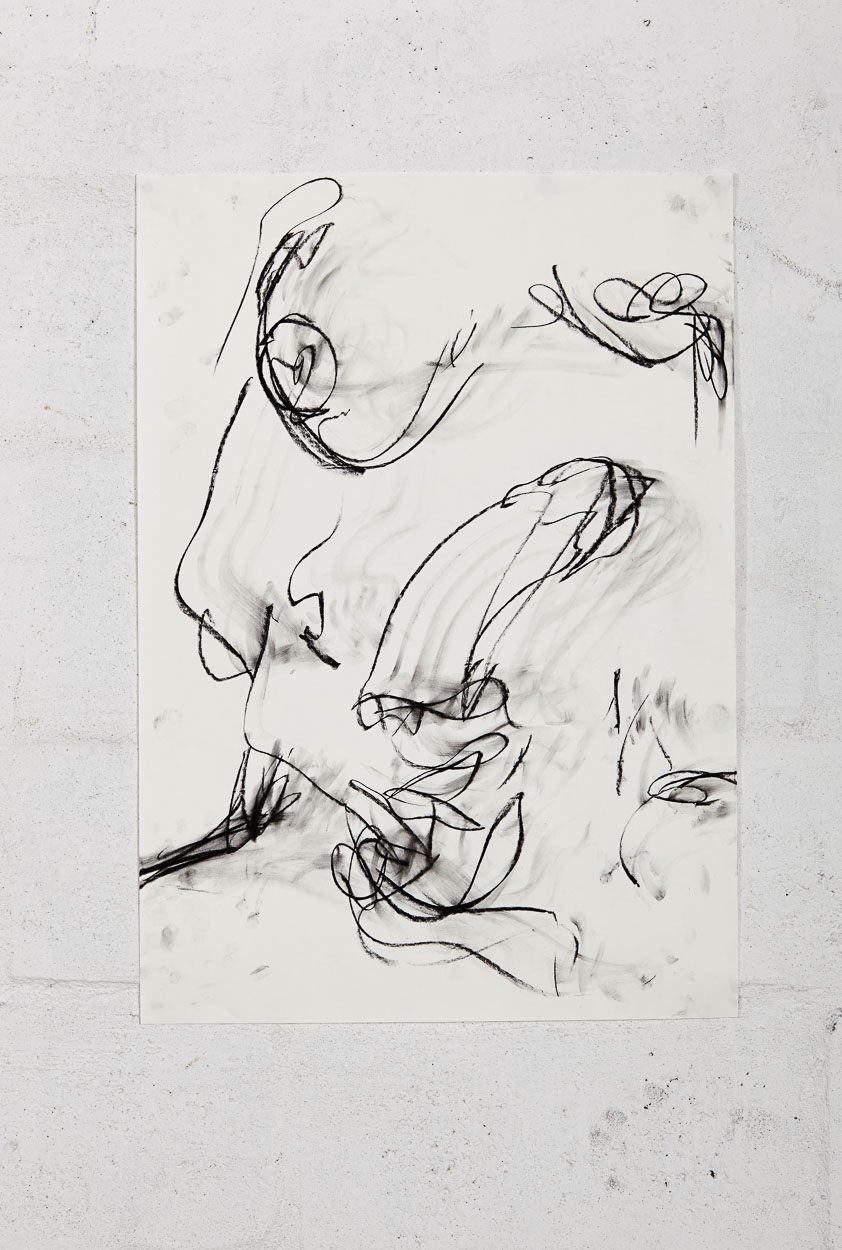 Lifeskills IV, 2014. charcoal on paper. 65cm x 45cm