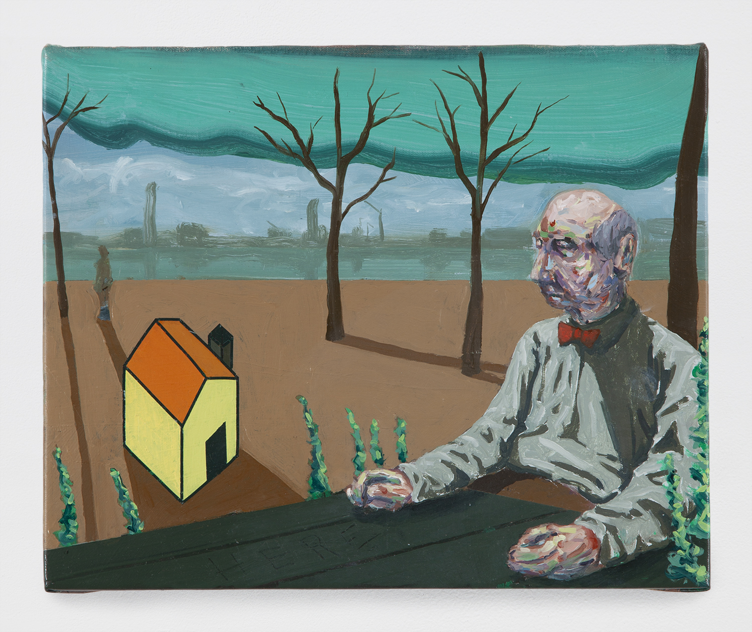 Old man; Oil on canvas, stretched over wooden panel; 16x12”; 2018