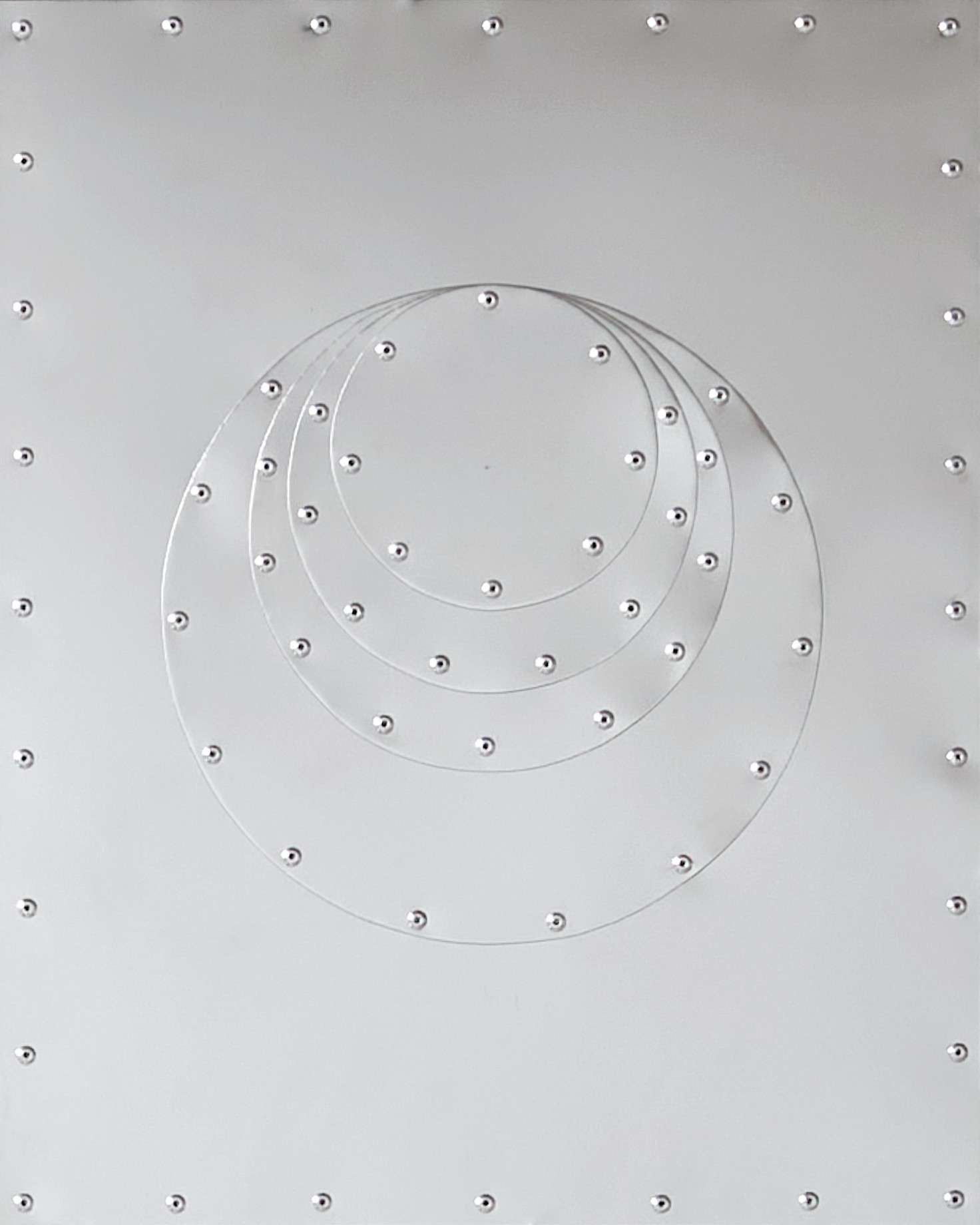 Moon Icon, Acier inoxydable poli miroir, aluminium, rivets aveugles, 40x50x4cm, 2026.