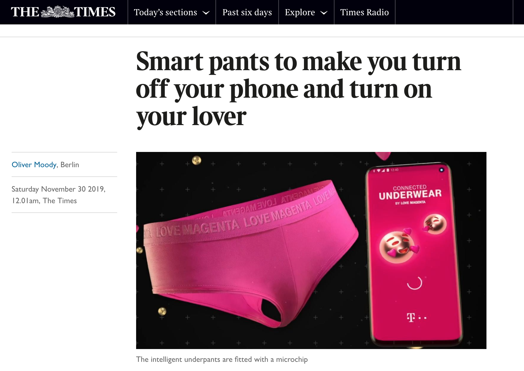 Smart pants to make you turn off your phone and turn on your lover