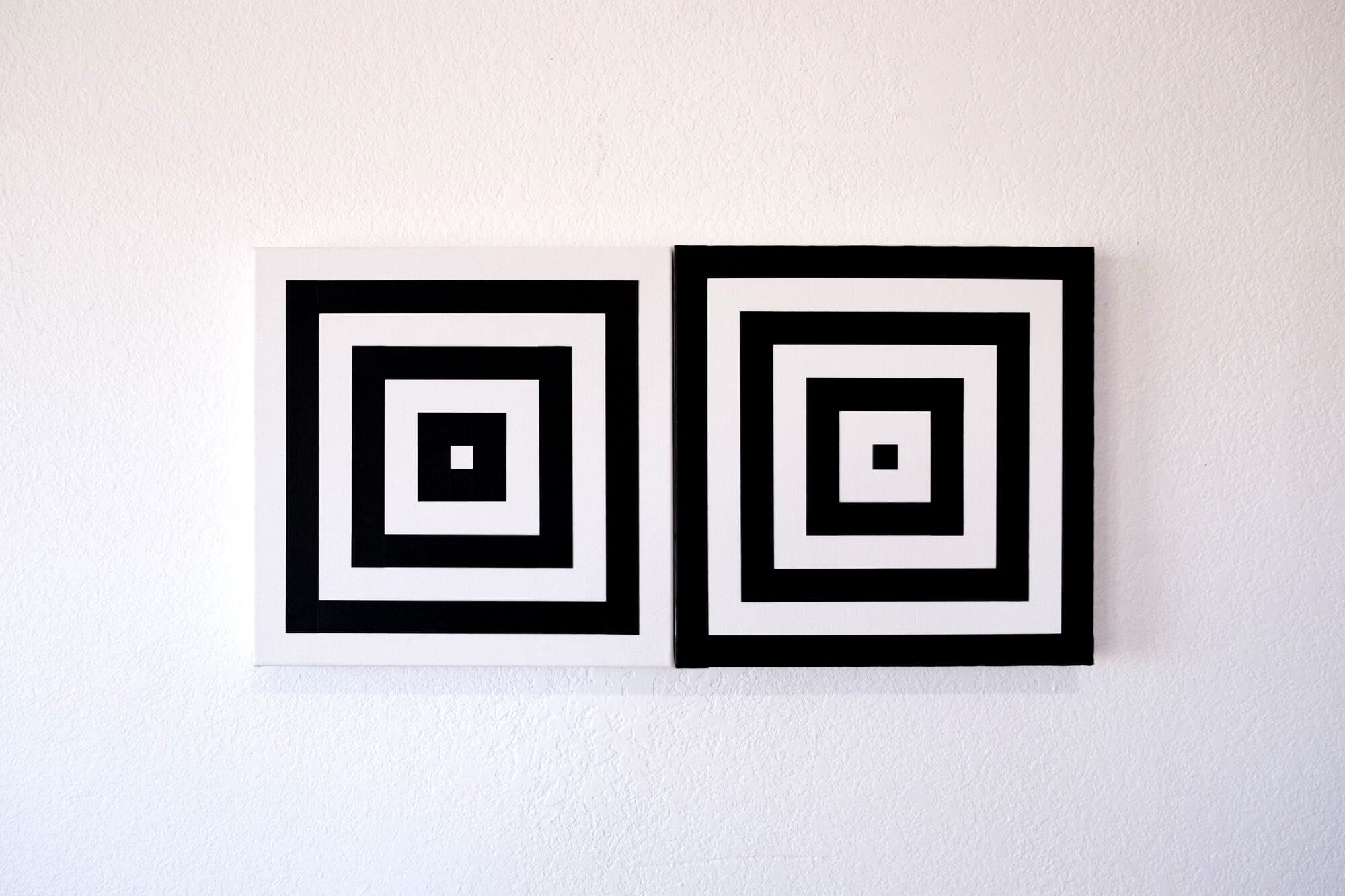 Palin Opsia (Squares), 2020, Tape and acrylic on canvas, 12 x 24 in