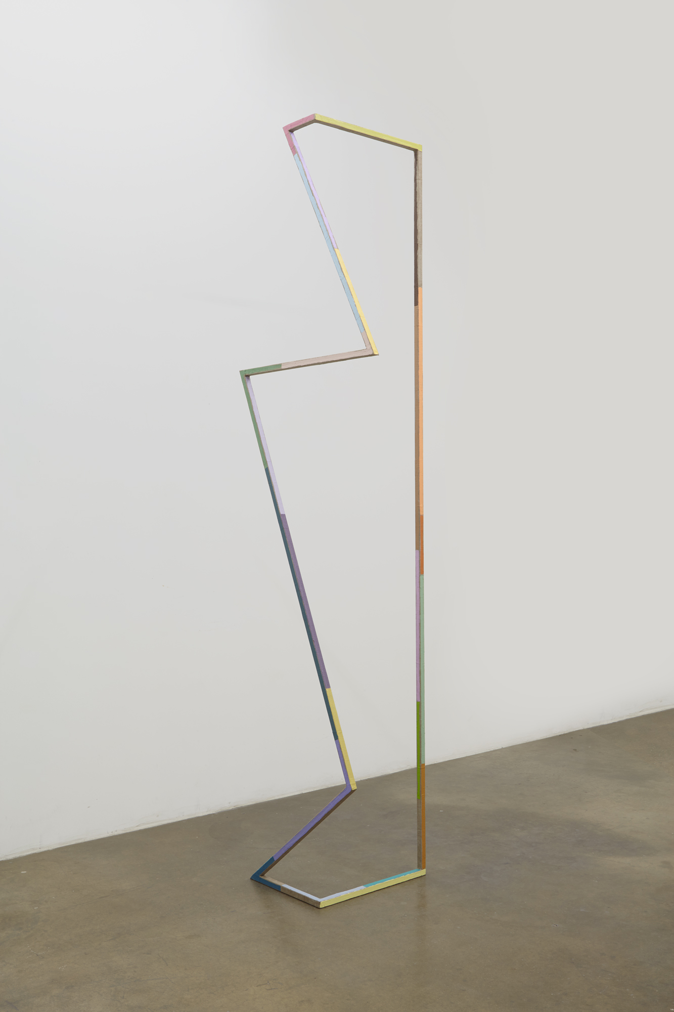 The Not Yet (Signal 16), 2015Steel wrapped with linen, acrylic paint120" x 25" x 25"