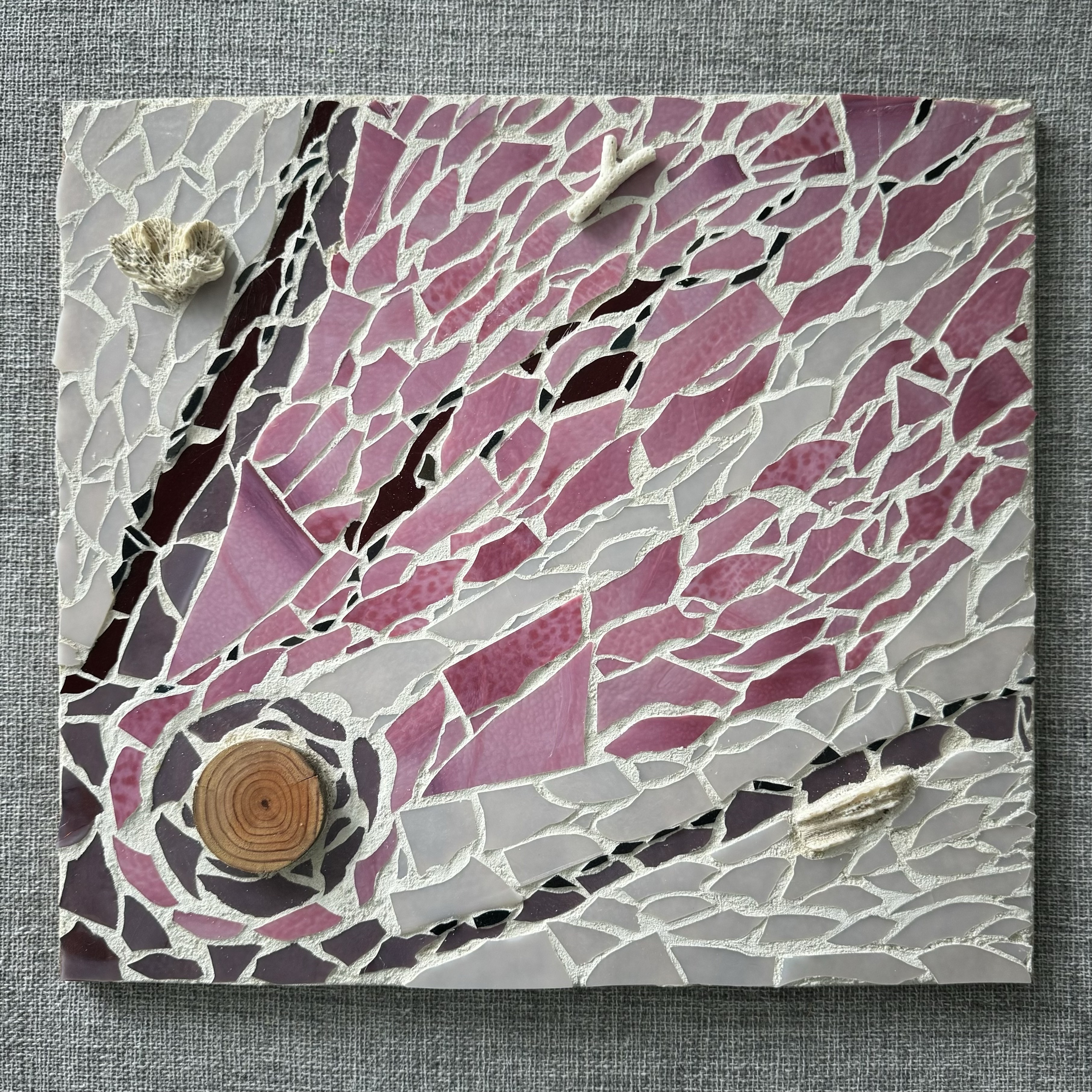 Renaissance 2023 40 cm x 40 cm x 2.5 cm Glass on Ipe Hardwood