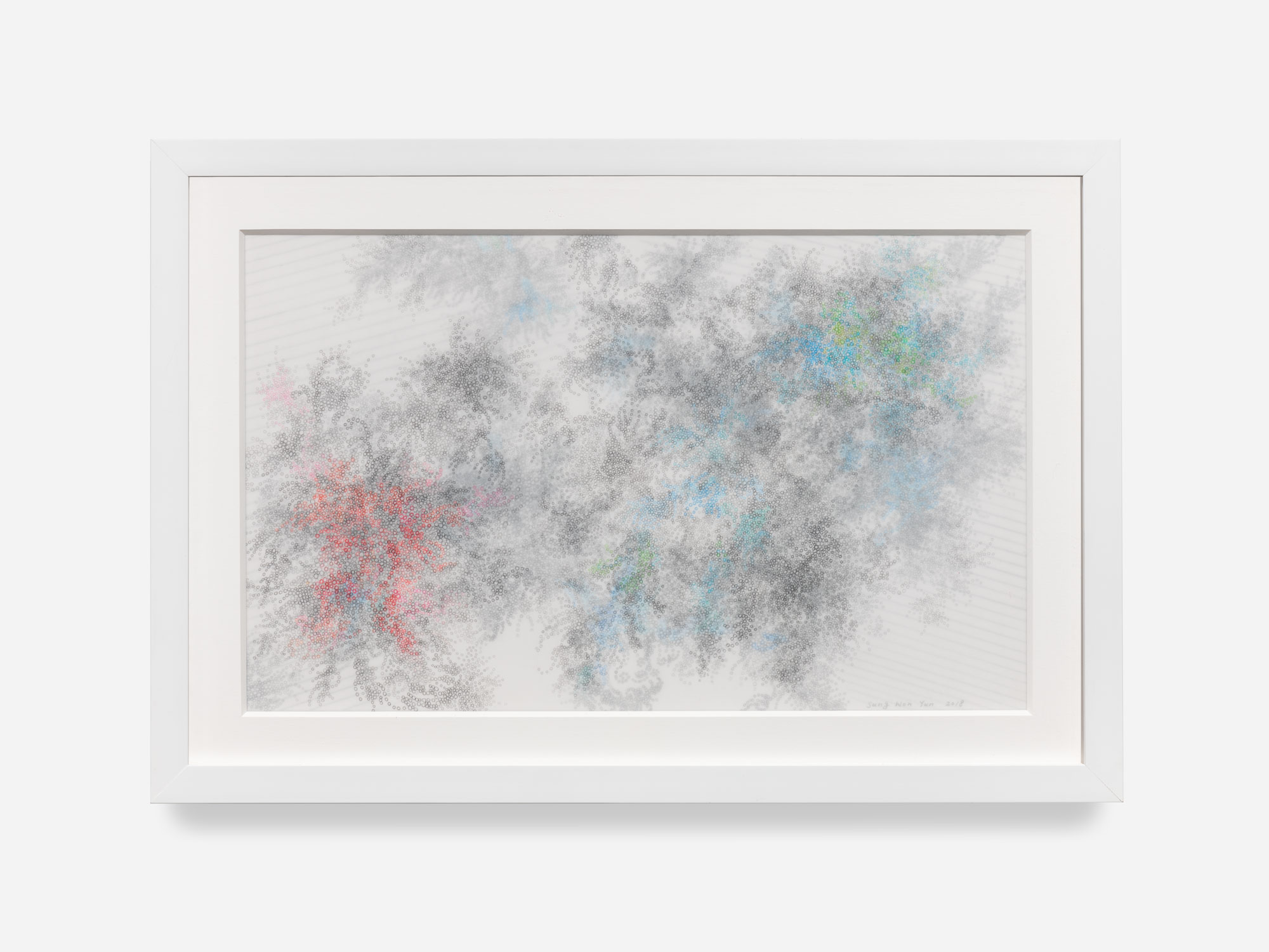 Sung Won YunIn Between, 2018Graphite and colored pencil on drafting film13 x 19 in