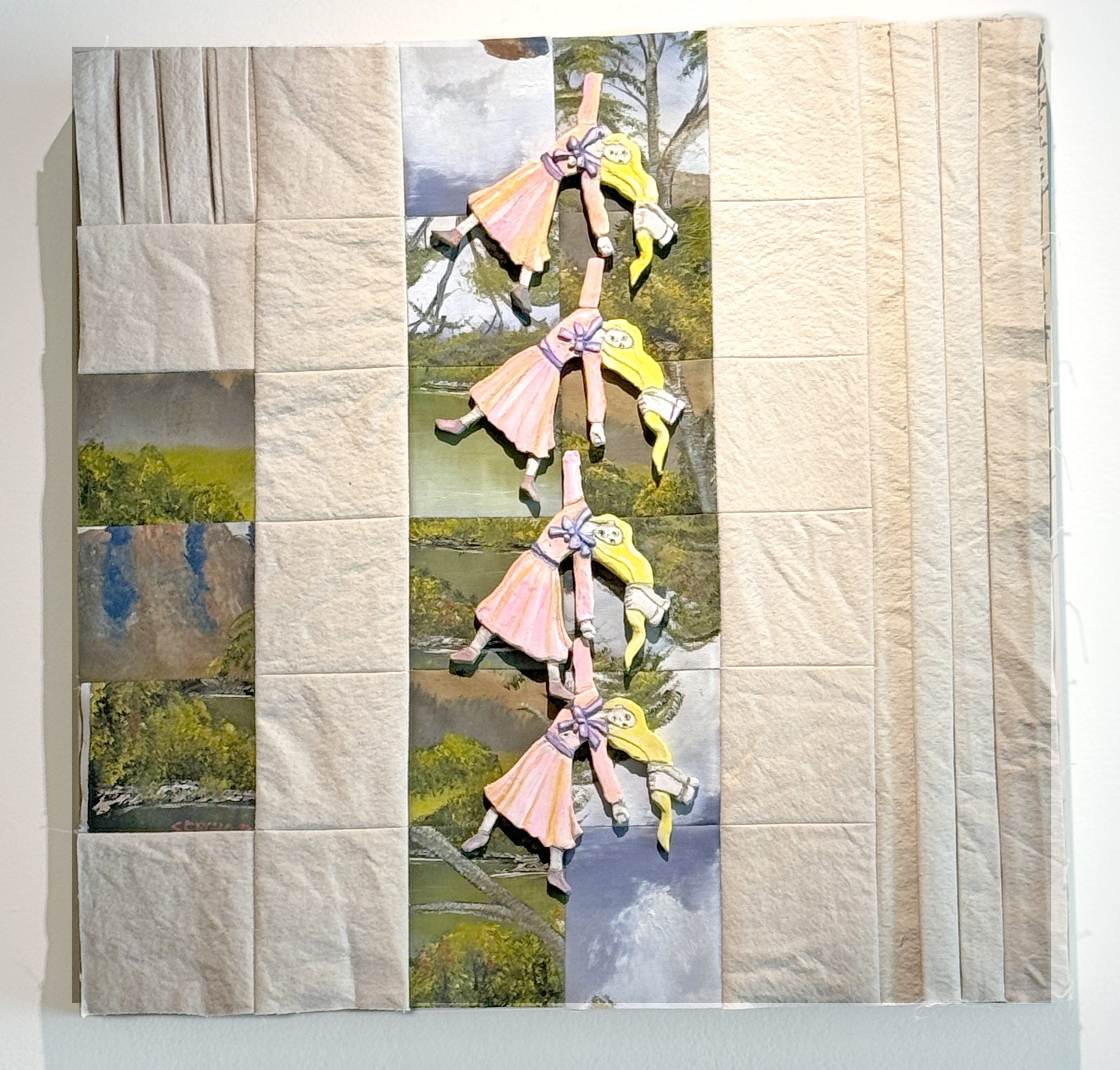 Lucy 2025: ceramic, salvaged fabrics $850