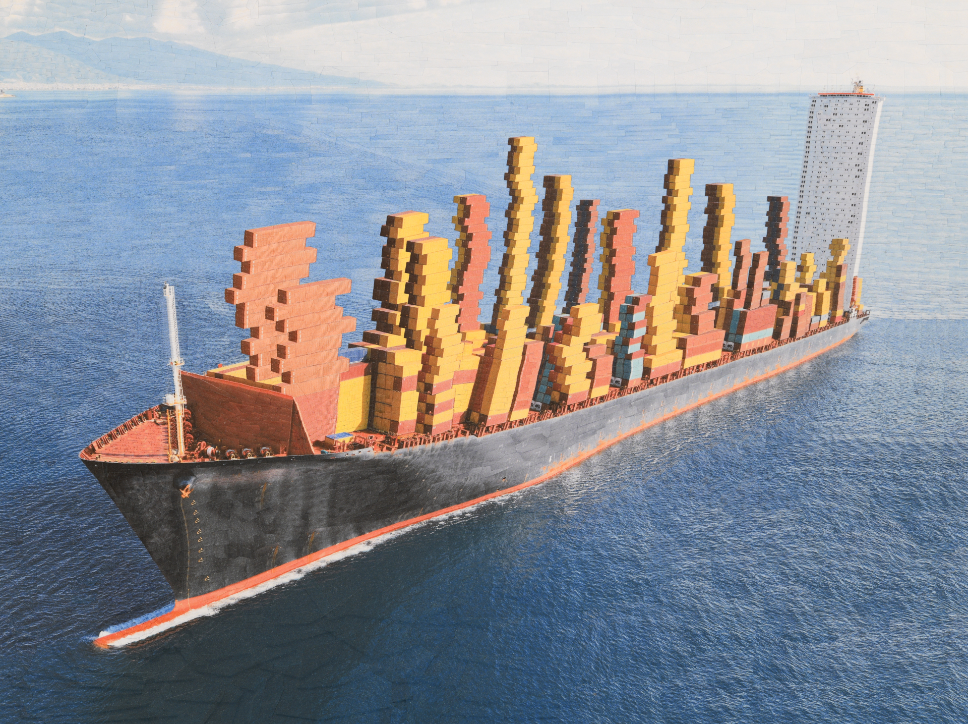 MSC Ingrid, 2024, 12 x 16 inches