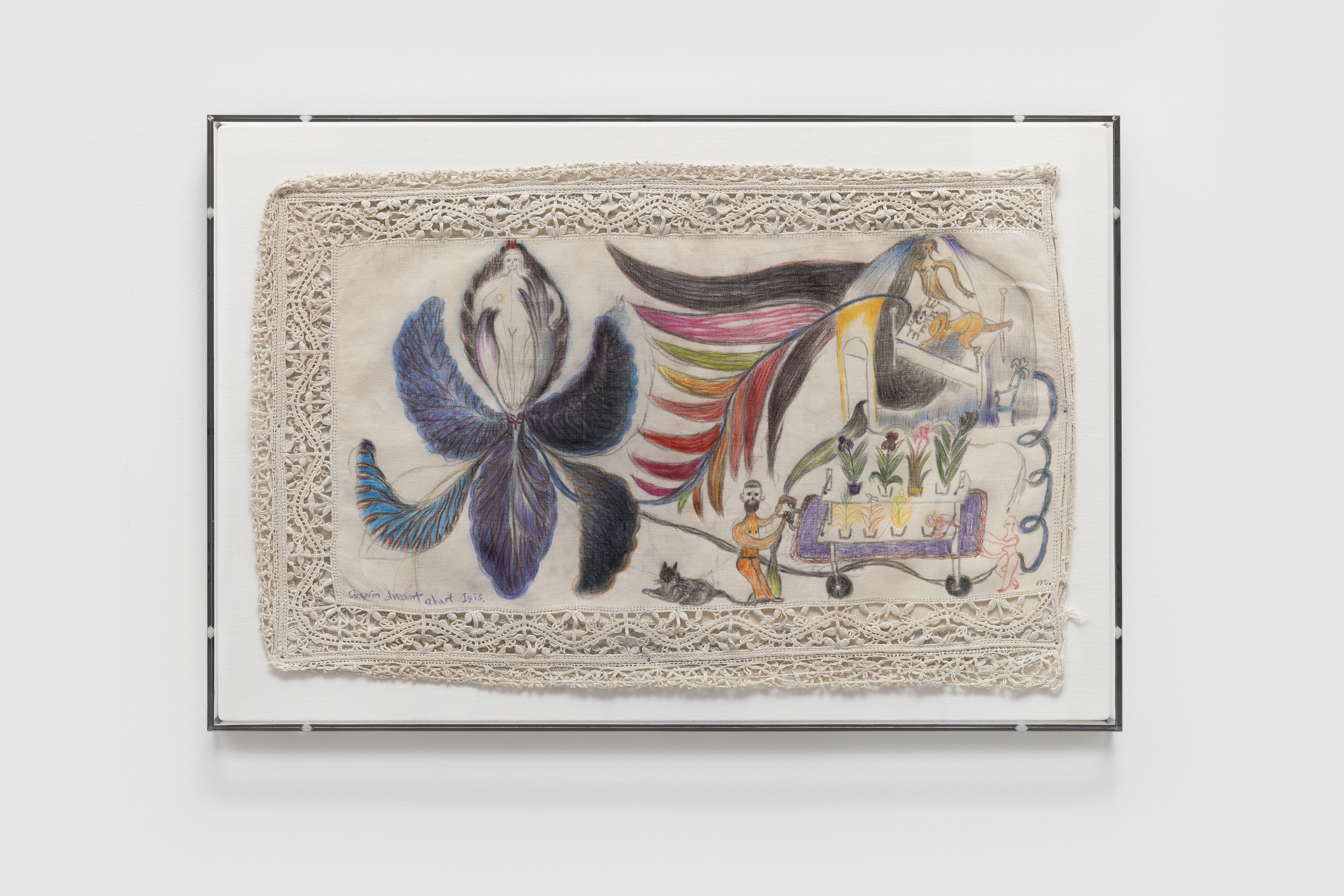 Devin Dreamed Of Isis 32x51cm 2024 colored pencils, pillowcase