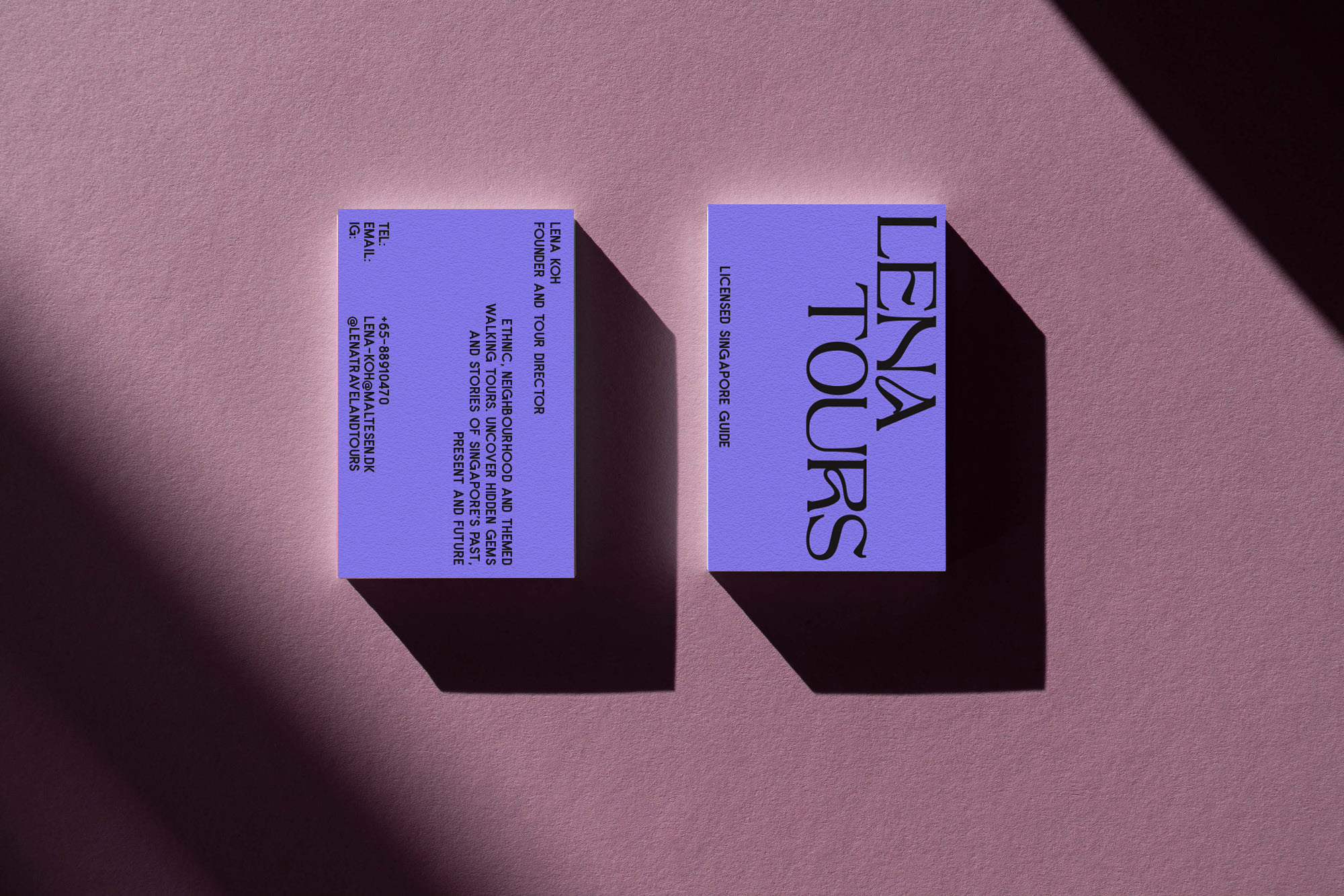 Business Card for Lena Tours