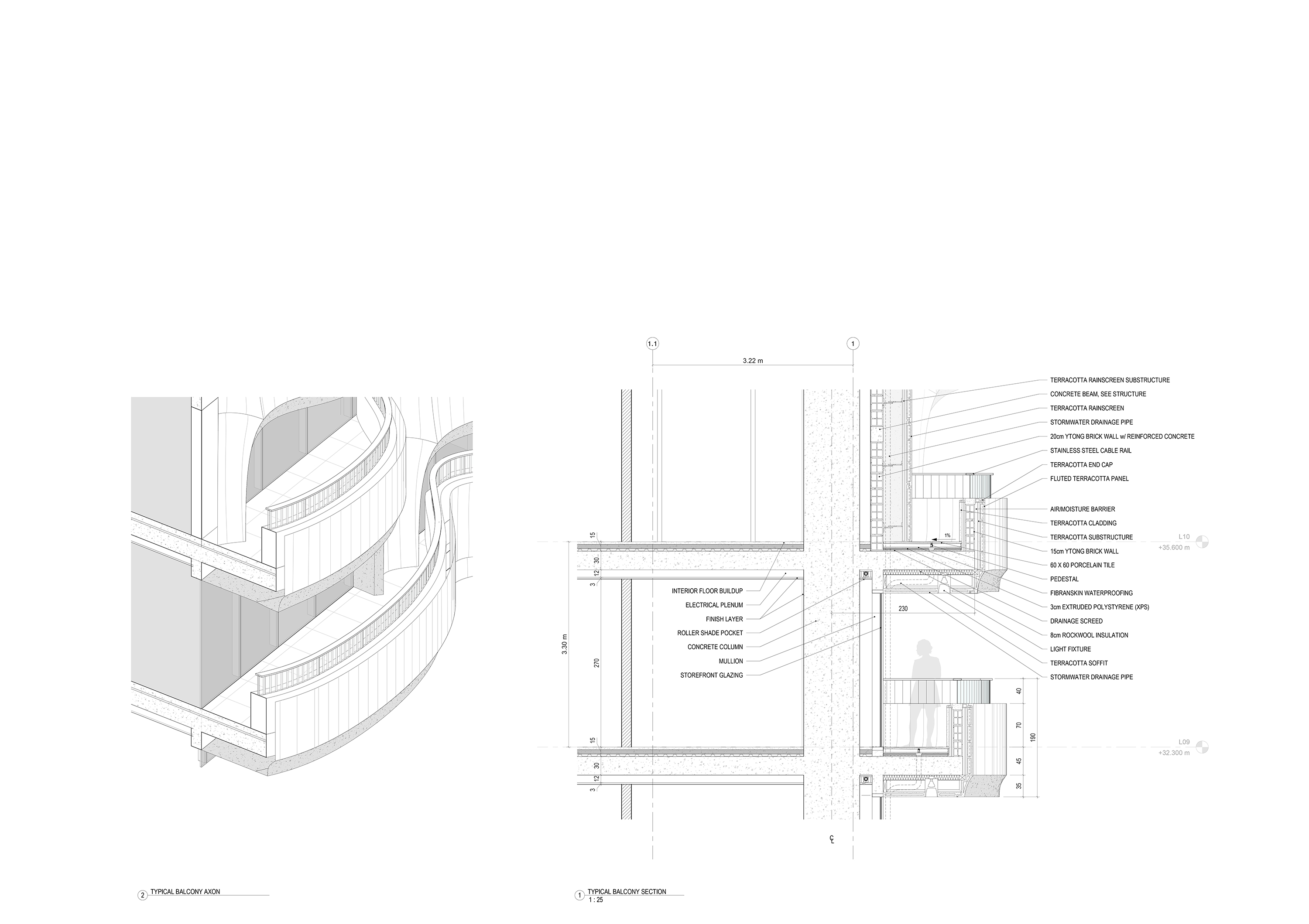 Drawing Balcony Detail & Chunk Model SD