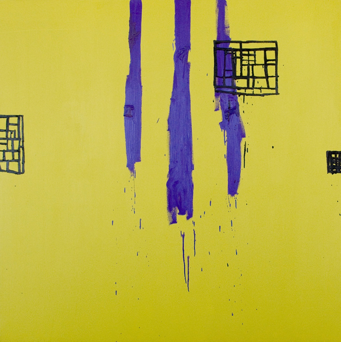  The Inevitable Isness of Presence, 2008, oil on canvas with crystallina powder, 72x72in