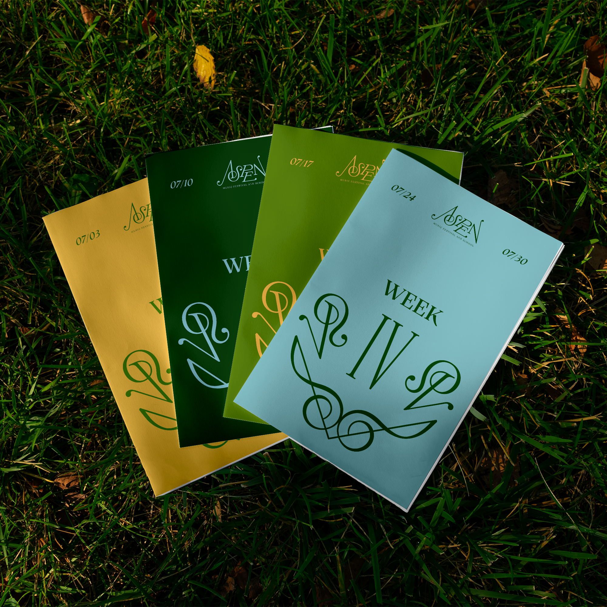 Weekly events booklets