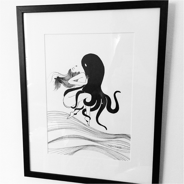 OCTOPUSSY I Original, framed