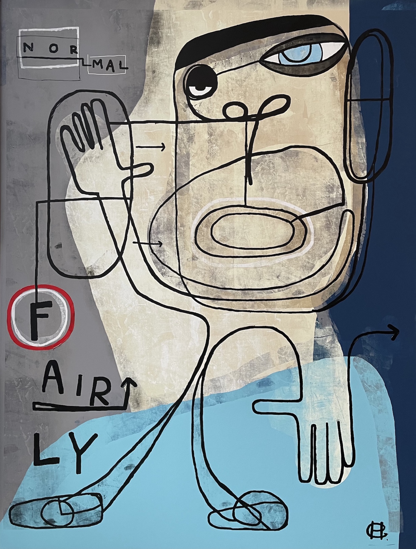 Fairly Normal, 2017120 x 160 cmMixed media on canvas