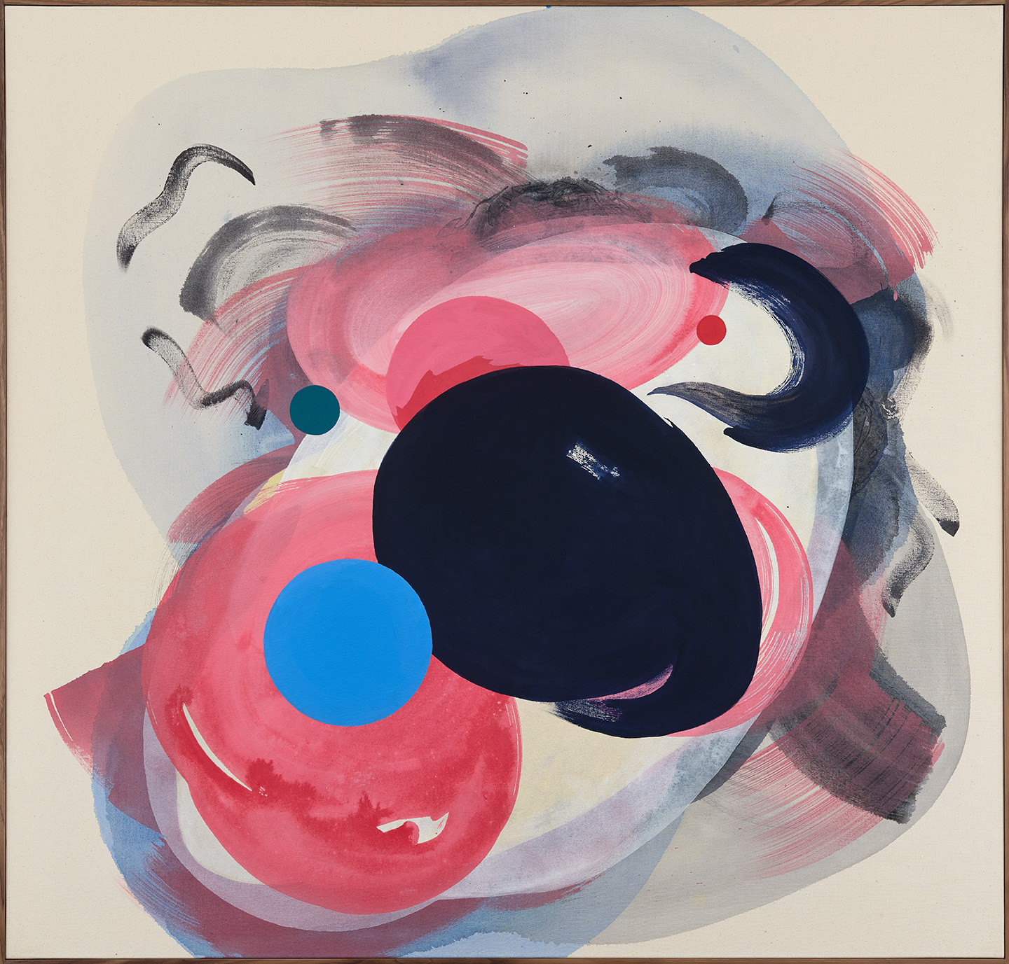 En Route, 2025 Acrylics on canvas 147 x 154 cm incl. frame