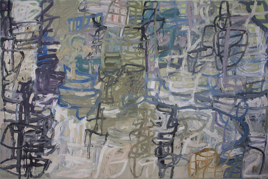 TRANSCRIPTION, 2011, OIL ON CANVAS, 72 X 108 IN