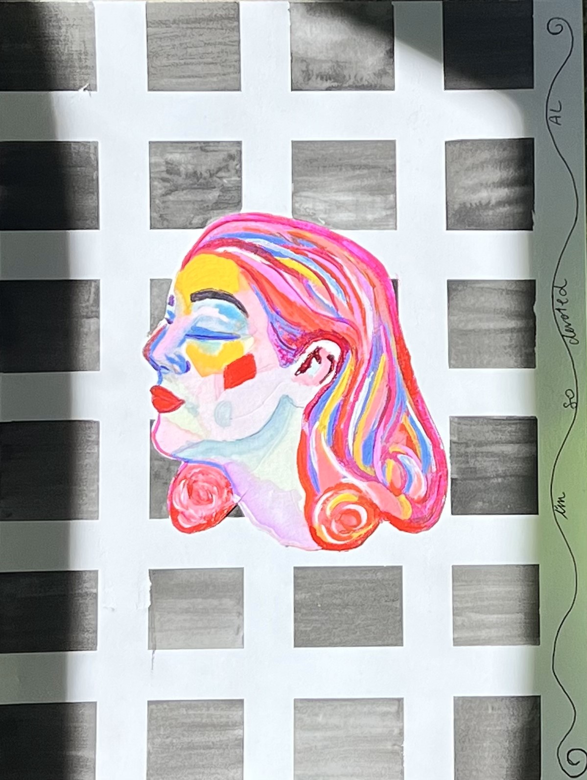 "devoted" watercolor and acrylic