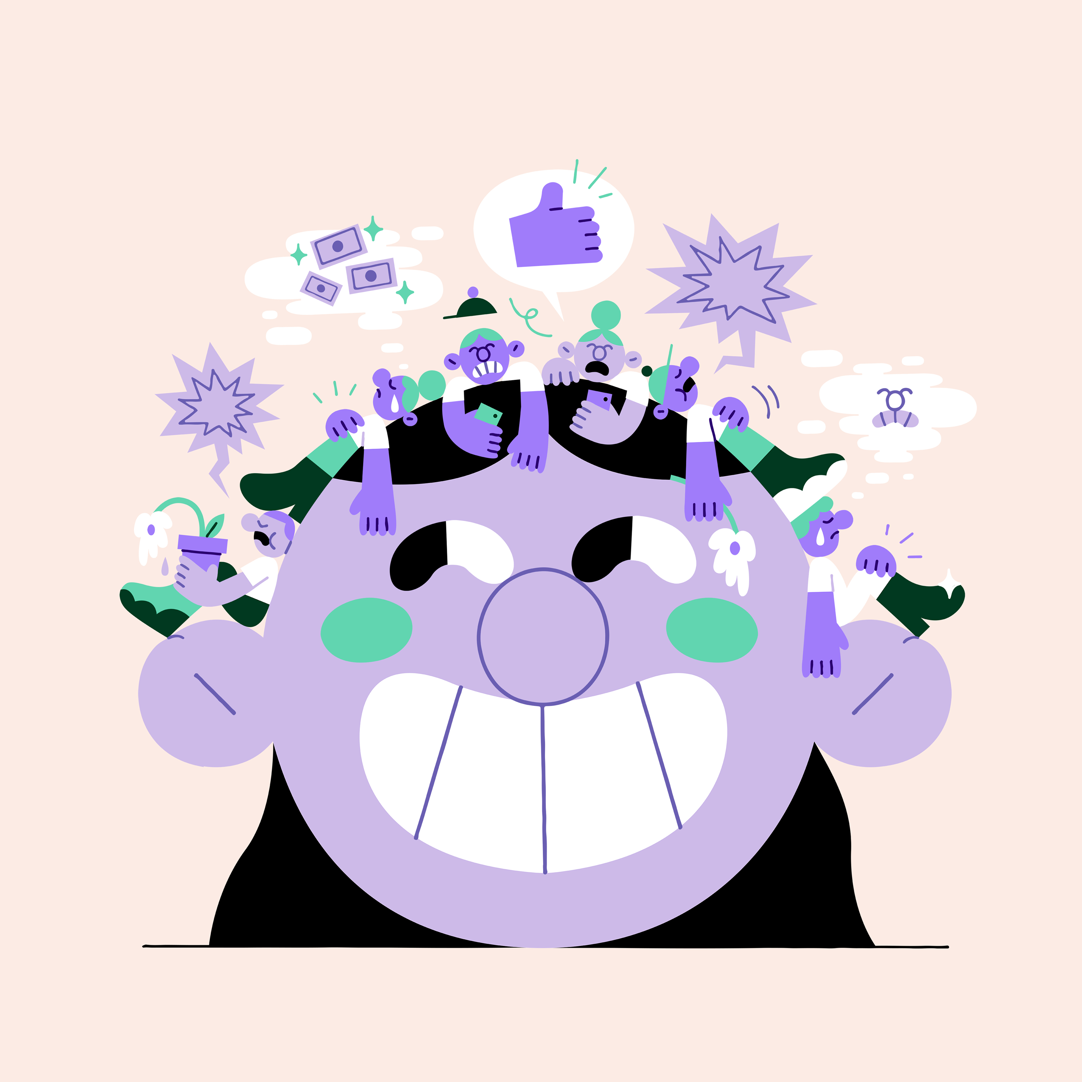 Full spread illustration